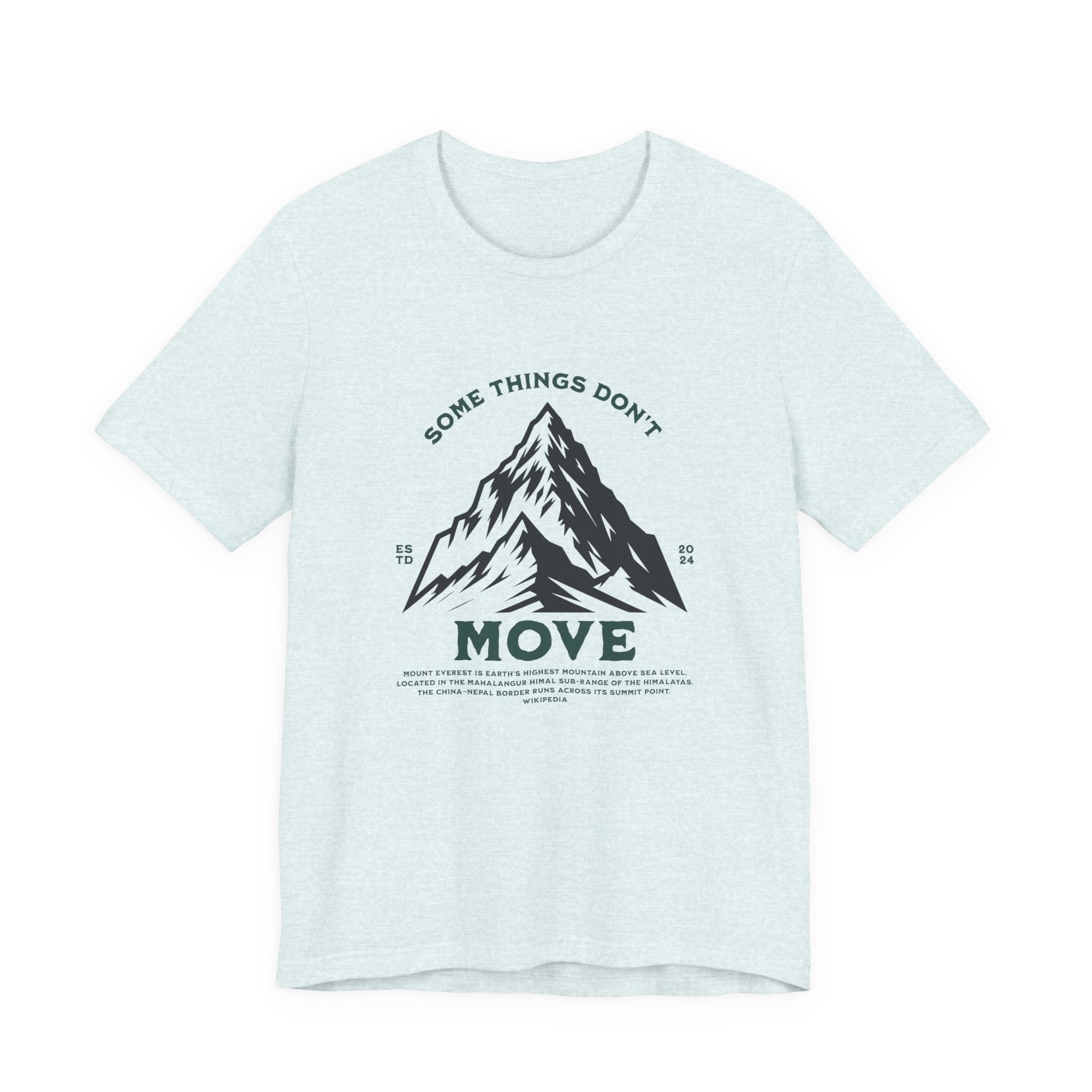 Some things don't move | Men's Motivational Graphic Stillpoint mountain T-Shirt