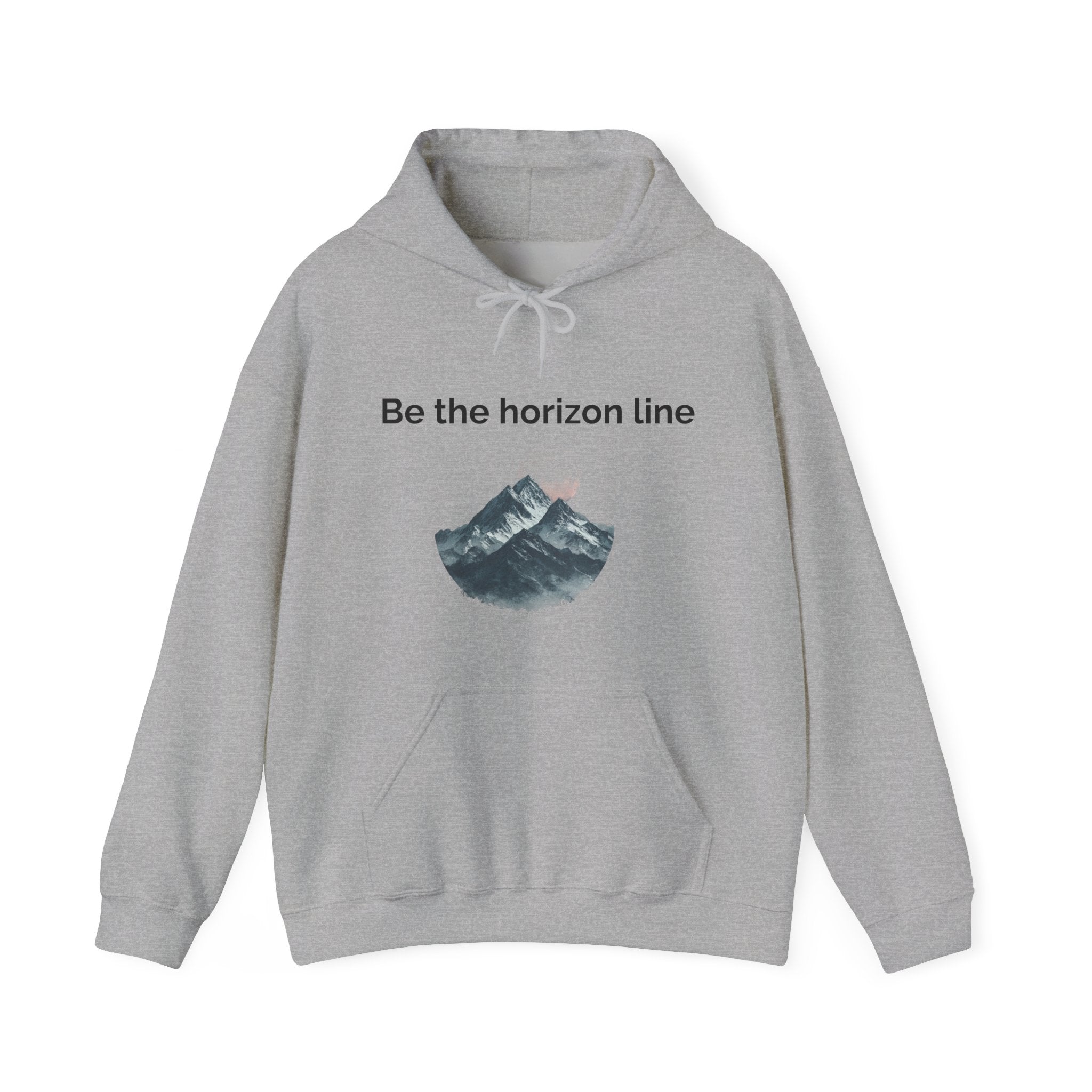 Be the horizon Line | Women's Motivational Graphic Mountain Wave Sunrise Hoodie