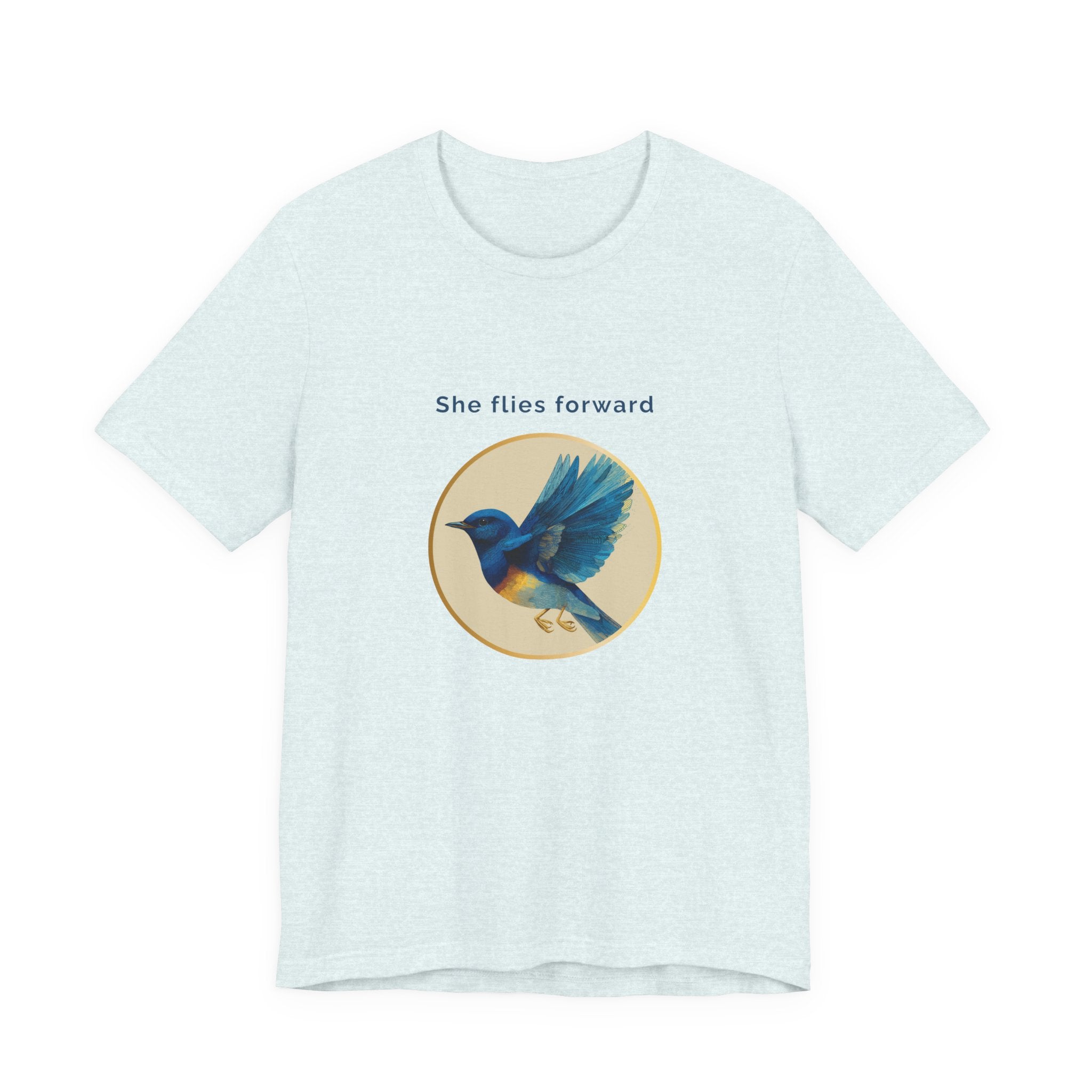 She Flies Forward | Women's Motivational Graphic Deep Horizon T-Shirt