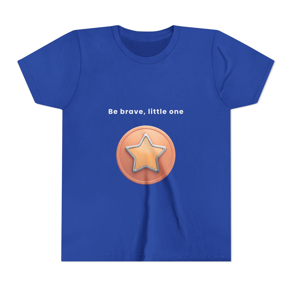 Be Brave Little One | Kids Motivational Graphic Bronze Star Badge T-Shirt