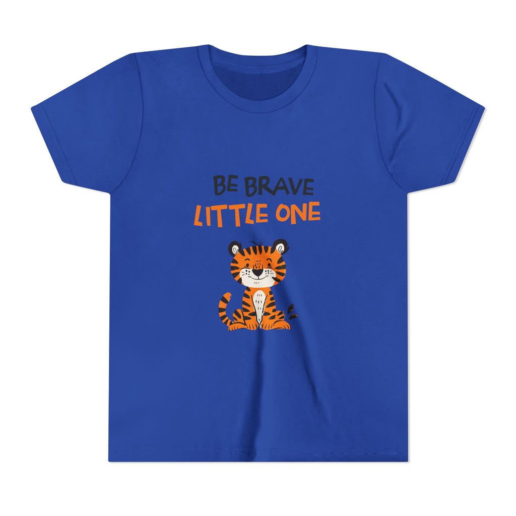 Be Brave Little One | Kids Motivational Graphic Cute Tiger T-Shirt
