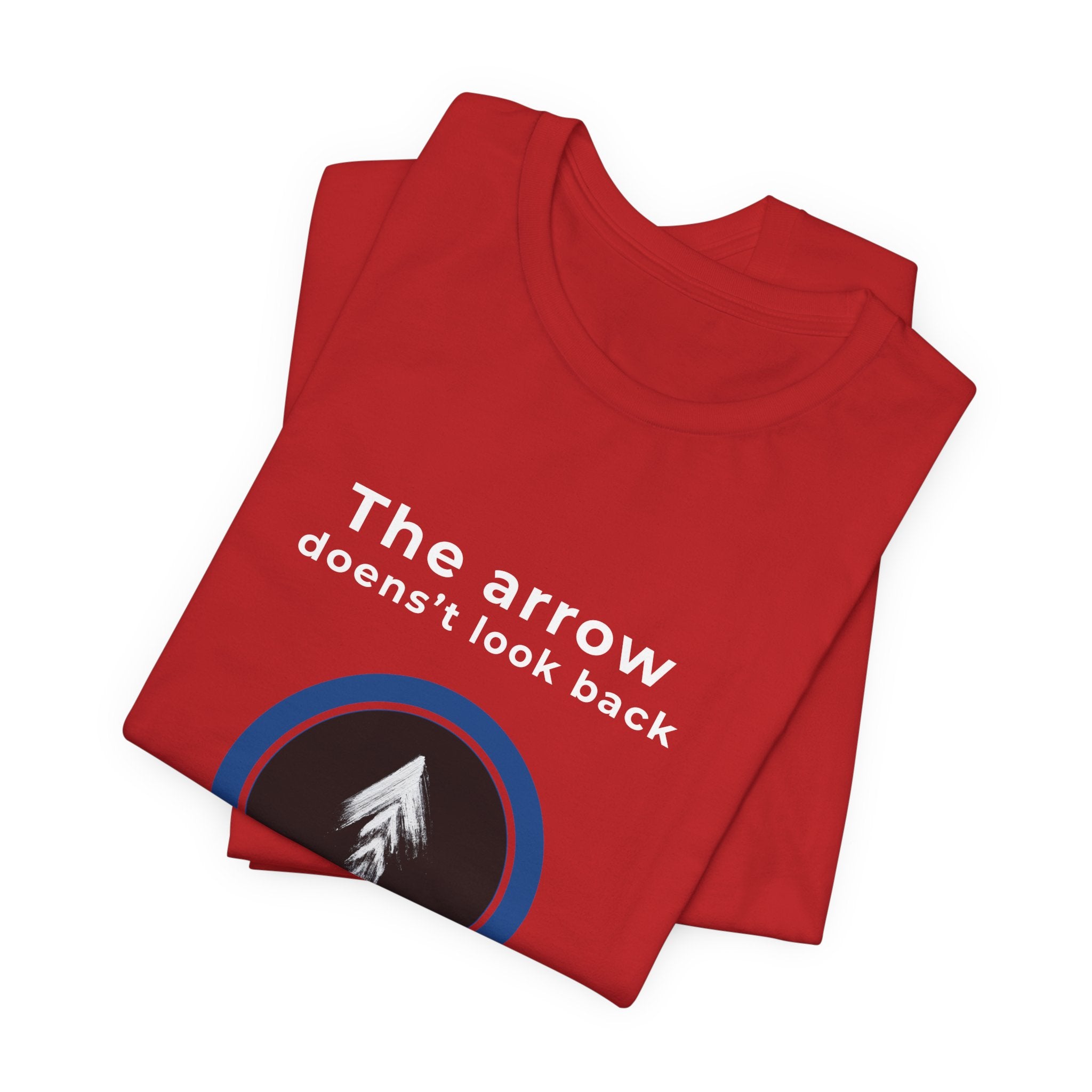 The Arrow Doesn't Look Back | Men's Motivational Graphic Pine Arrow T-Shirt