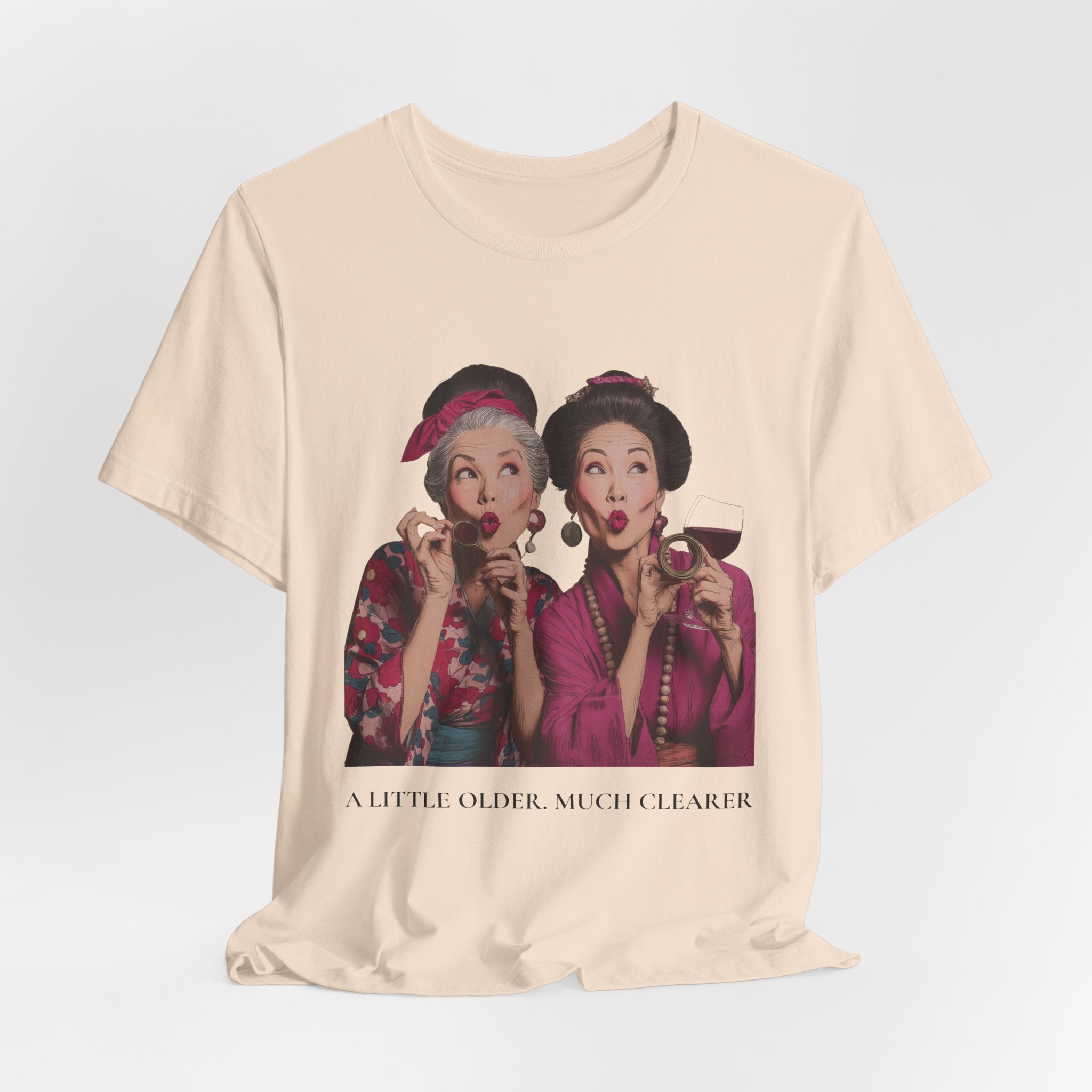 A Little Older Much Clearer | Women's Motivational Graphic Retro Woman Cocktail T-Shirt