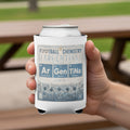 Can cooler with Argentina football design, featuring periodic table elements and city names.