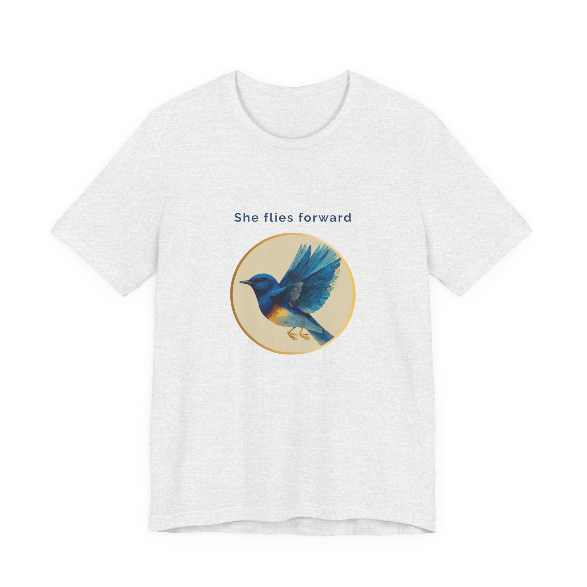She Flies Forward | Women's Motivational Graphic Deep Horizon T-Shirt