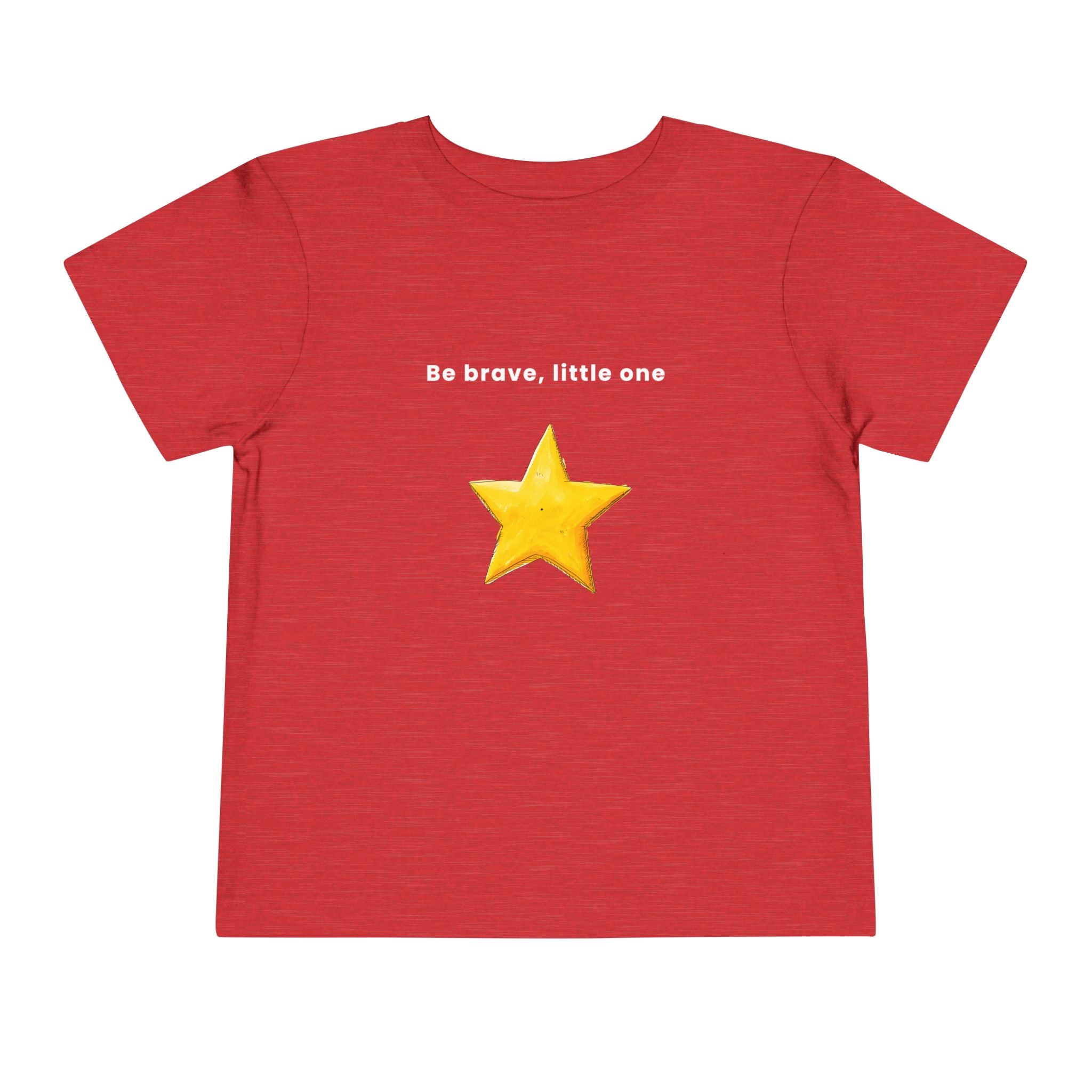Be Brave Little One | Toddler Motivational Graphic Handdrawn Star T-Shirt