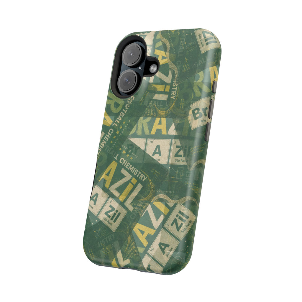 Brazil Football Phone Case | Green, gold, and chemistry.