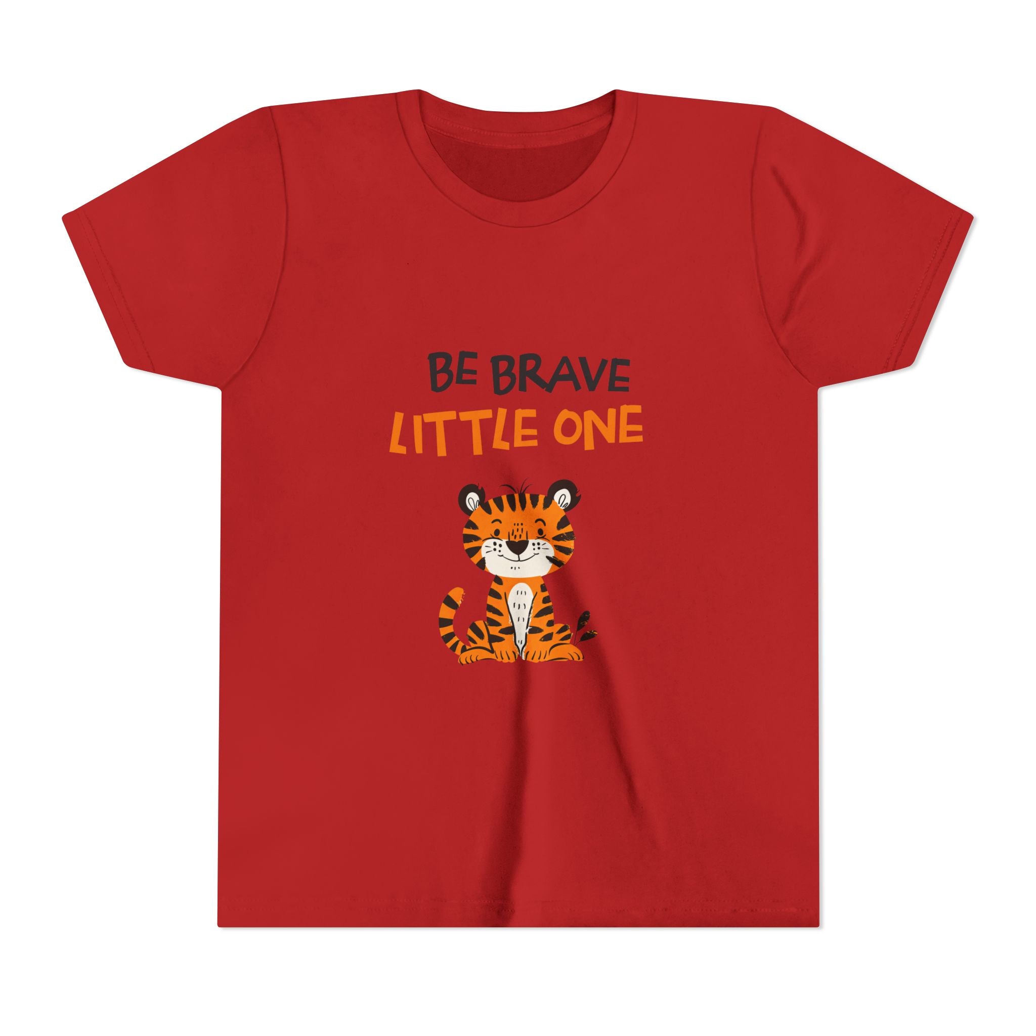 Be Brave Little One | Kids Motivational Graphic Cute Tiger T-Shirt