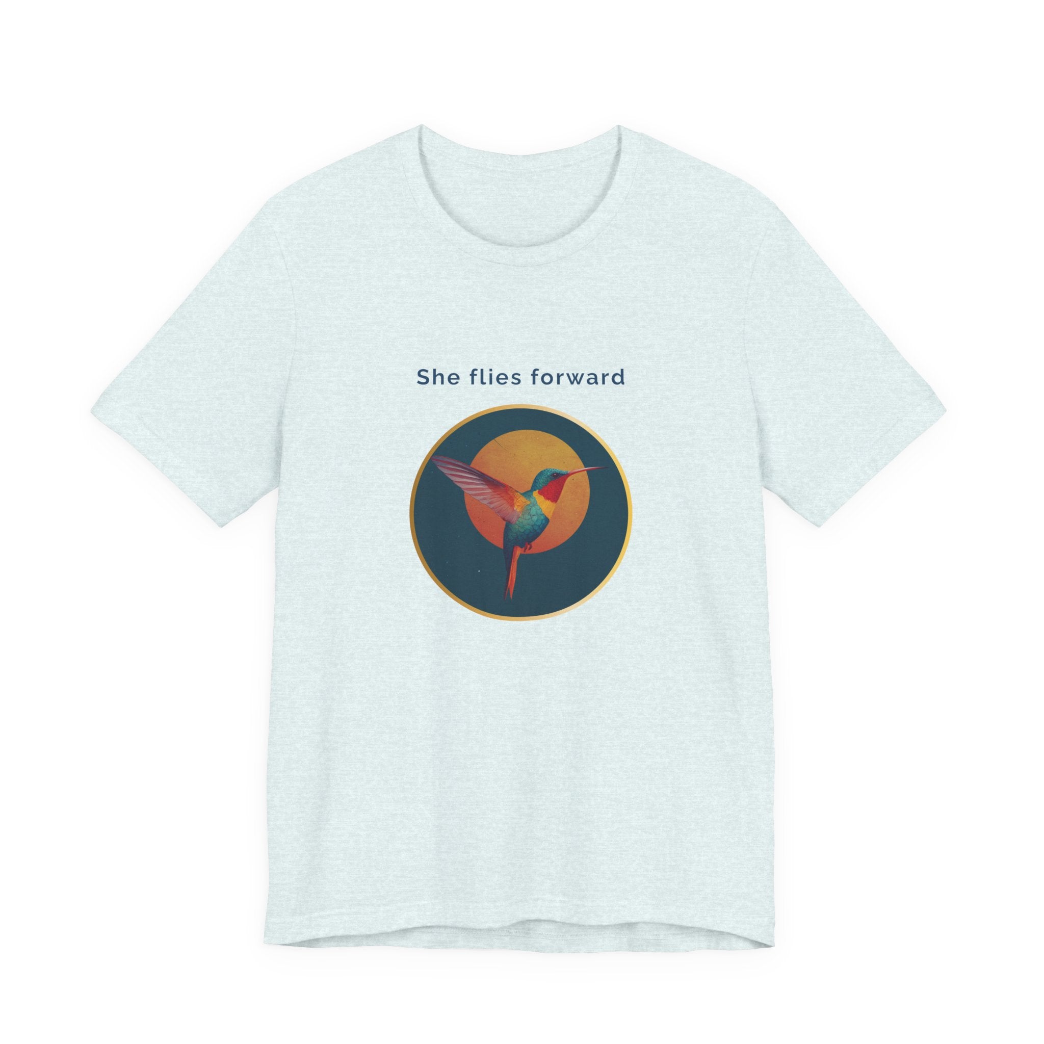 She Flies Forward | Women's Motivational Graphic Solar Flight T-Shirt