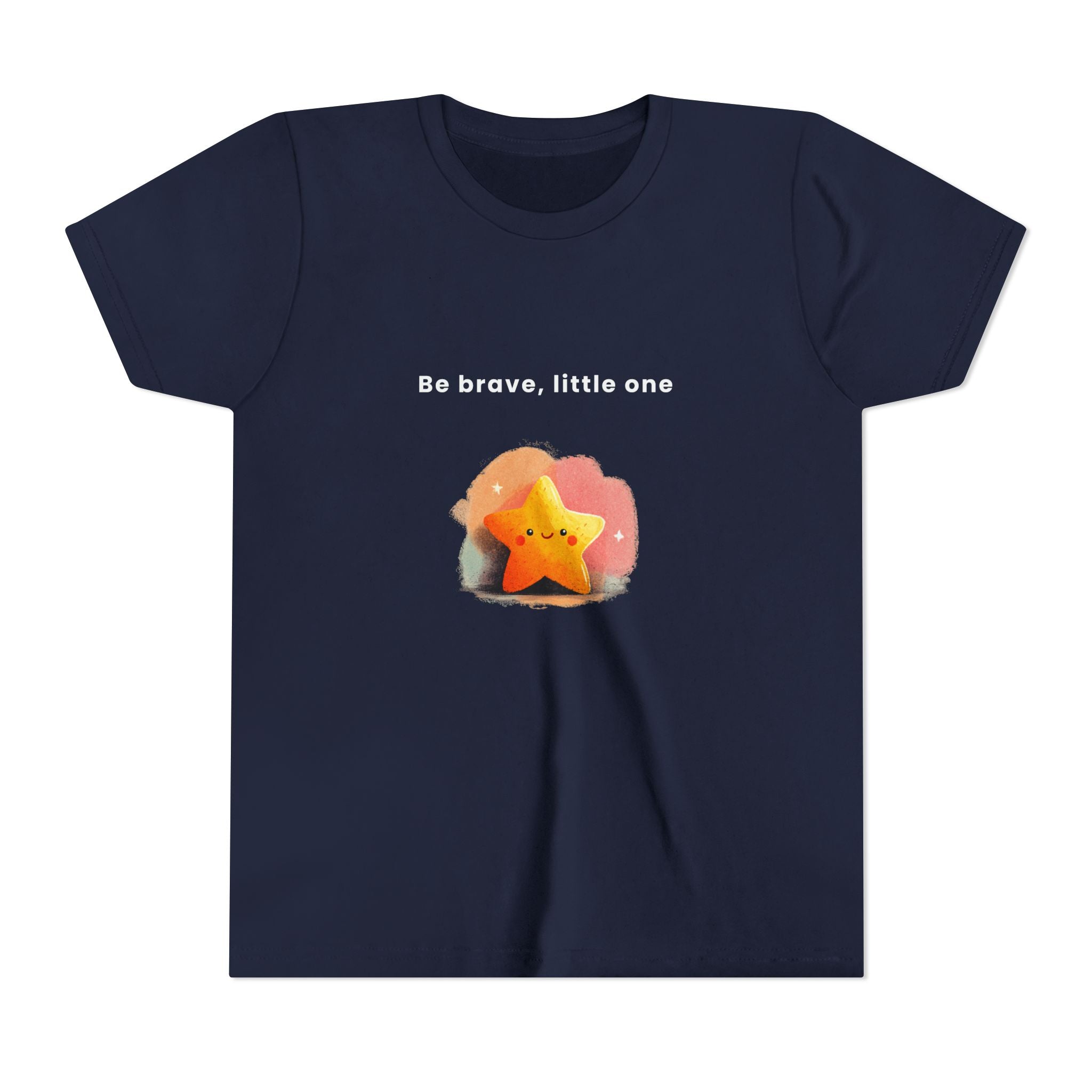 Be Brave Little One | Kids Motivational Graphic Soft Smile Star T-Shirt