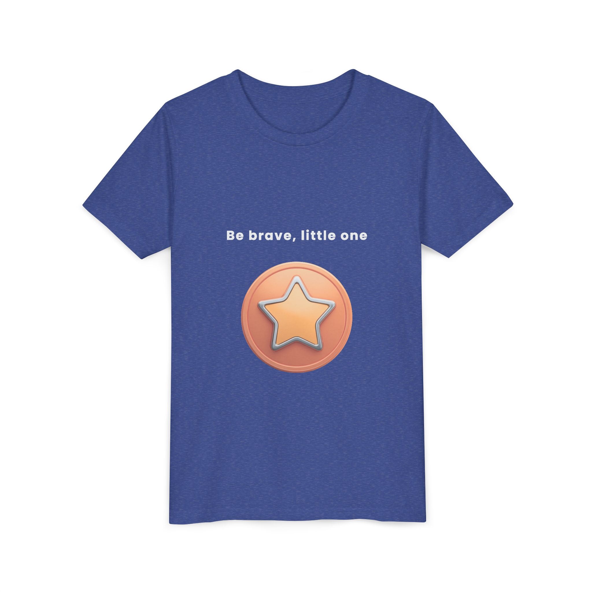 Be Brave Little One | Kids Motivational Graphic Bronze Star Badge T-Shirt