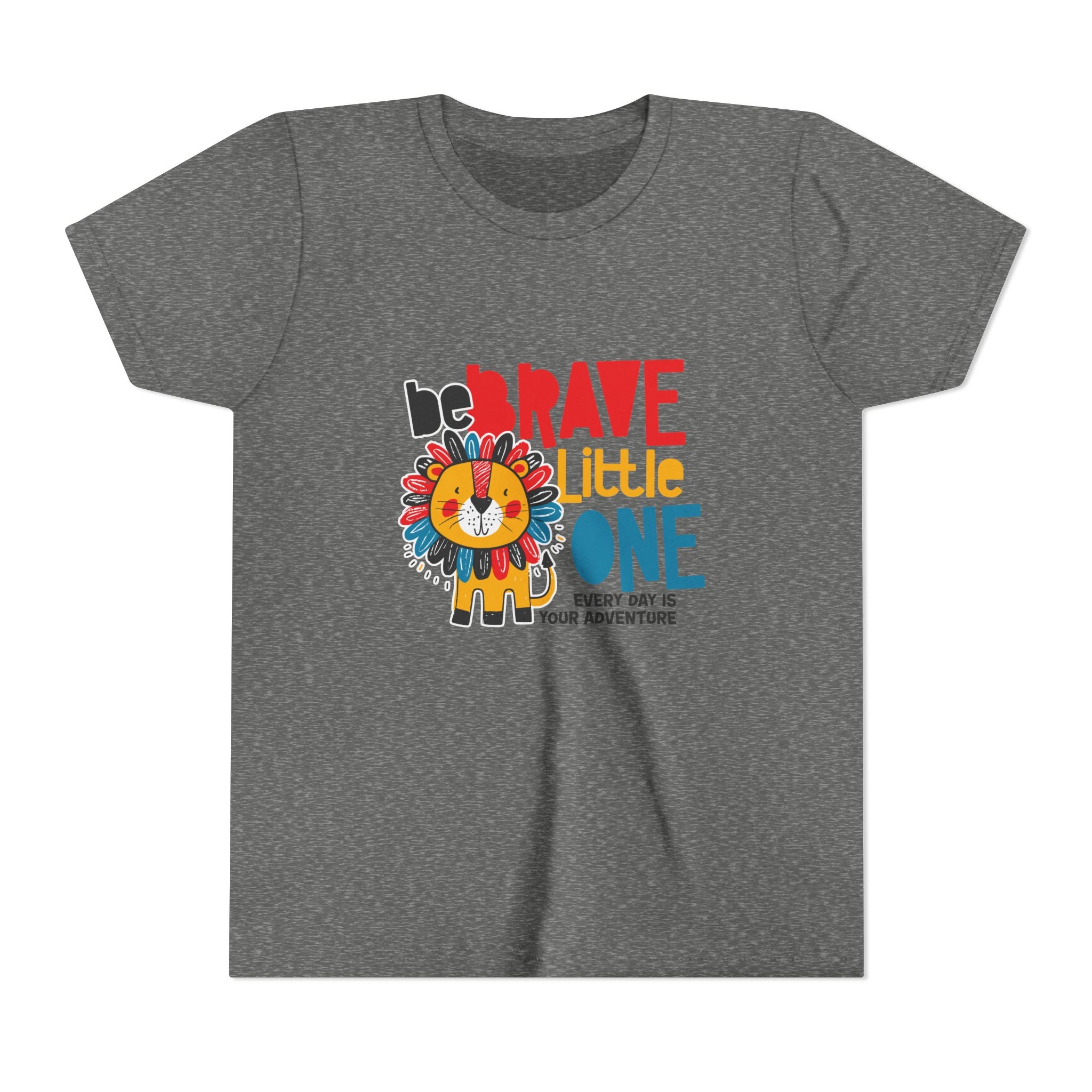 Be Brave Little One | Kids Motivational Graphic Cute Colourful Lion T-Shirt