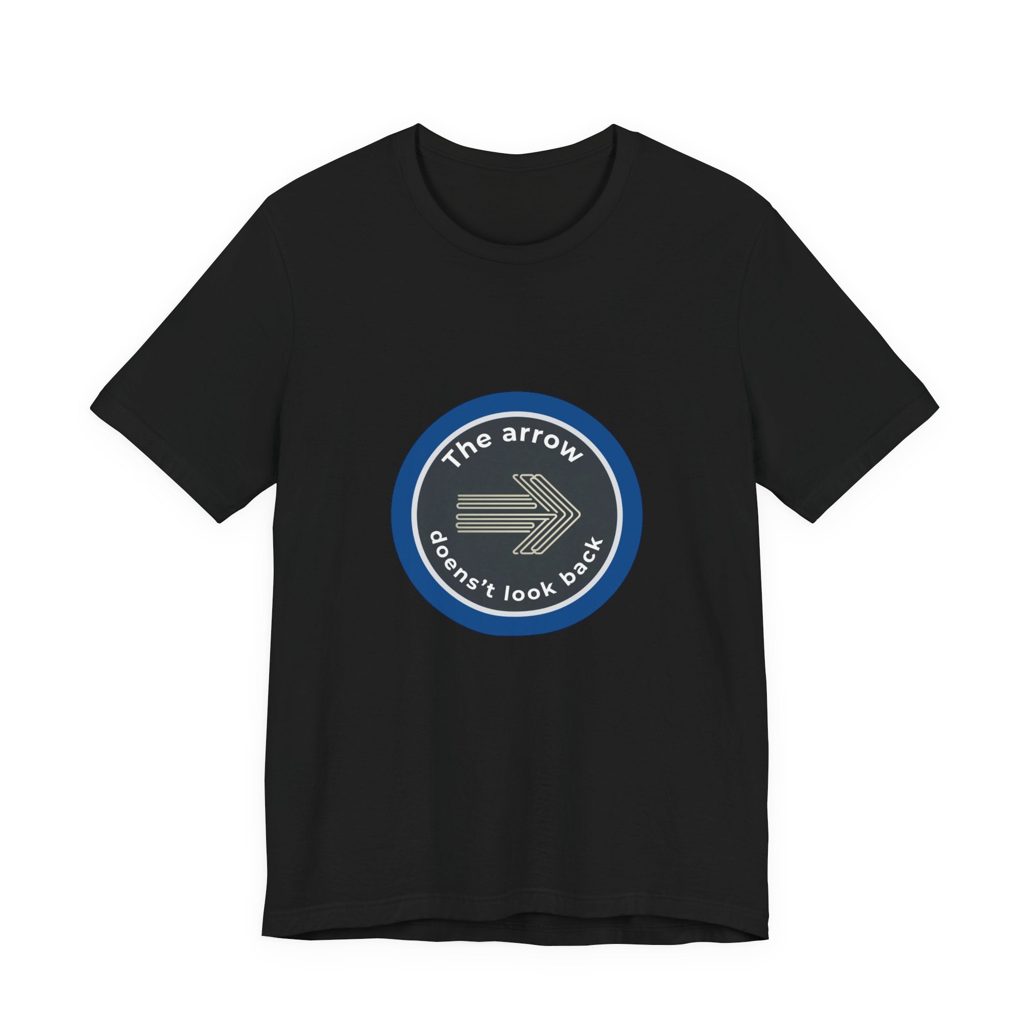 The Arrow Doesn't Look Back | Men's Motivational Graphic Forward Pointing Arrow T-Shirt