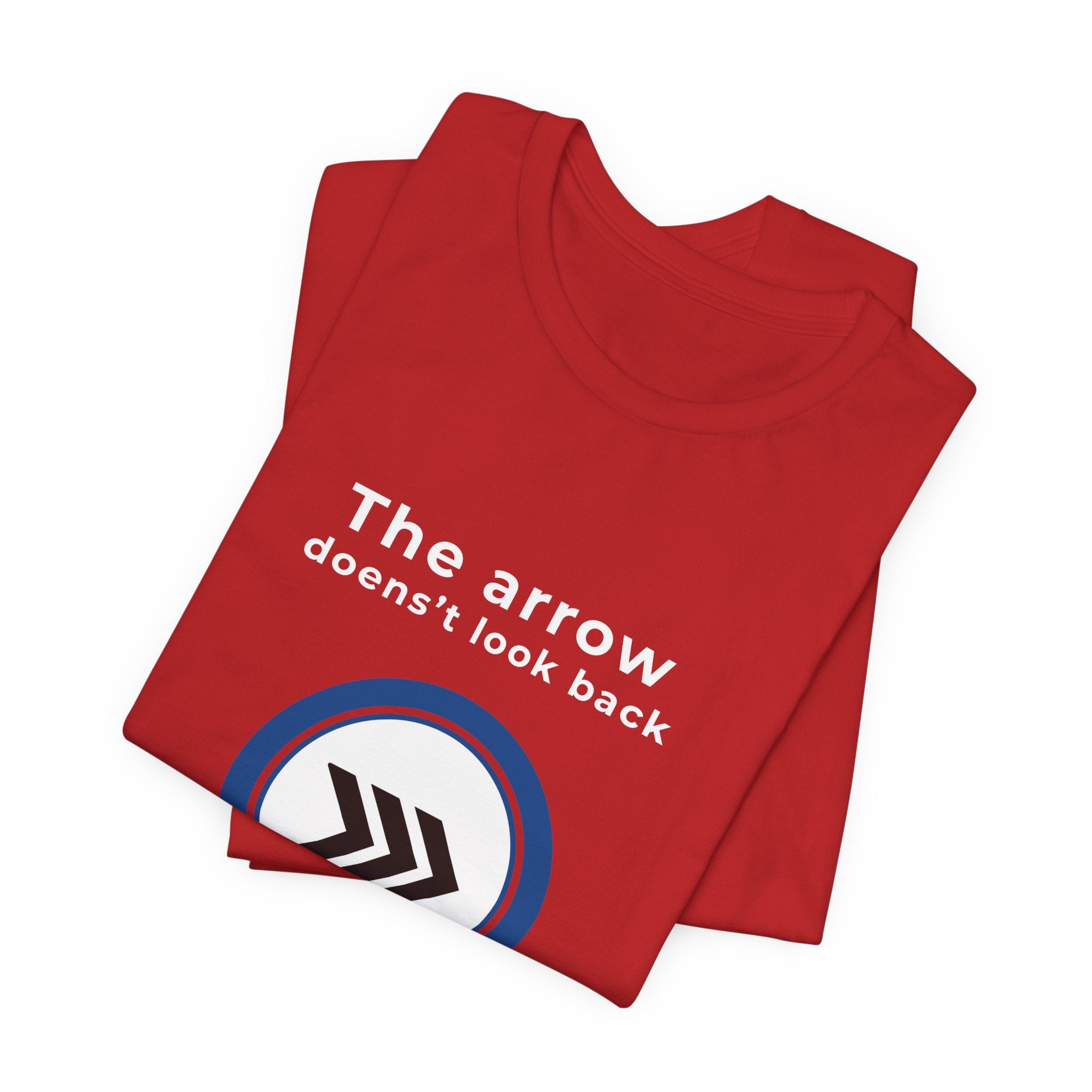 Arrow Circle Graphic Tee — Minimalist Directional Logo T-Shirt