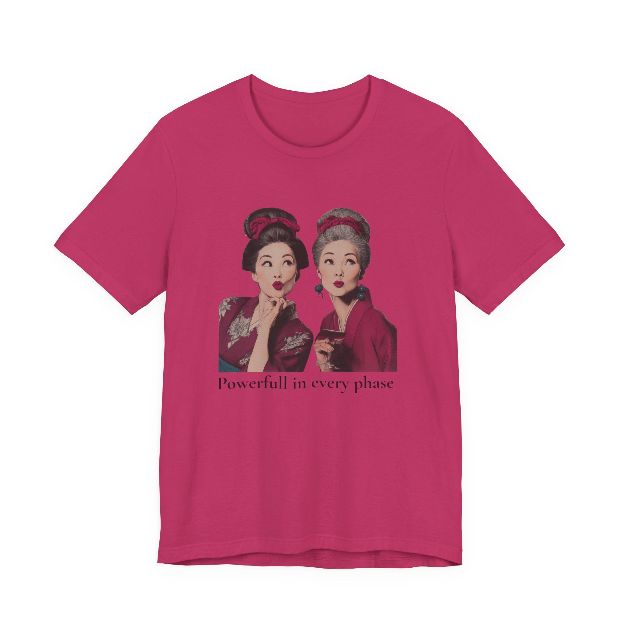 Powerful in Every Phase | Women's Motivational Graphic Vintage Women T-Shirt
