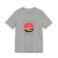 Be the horizon Line | Women's Motivational Graphic Circular Coral and Orange Sunset T-Shirt