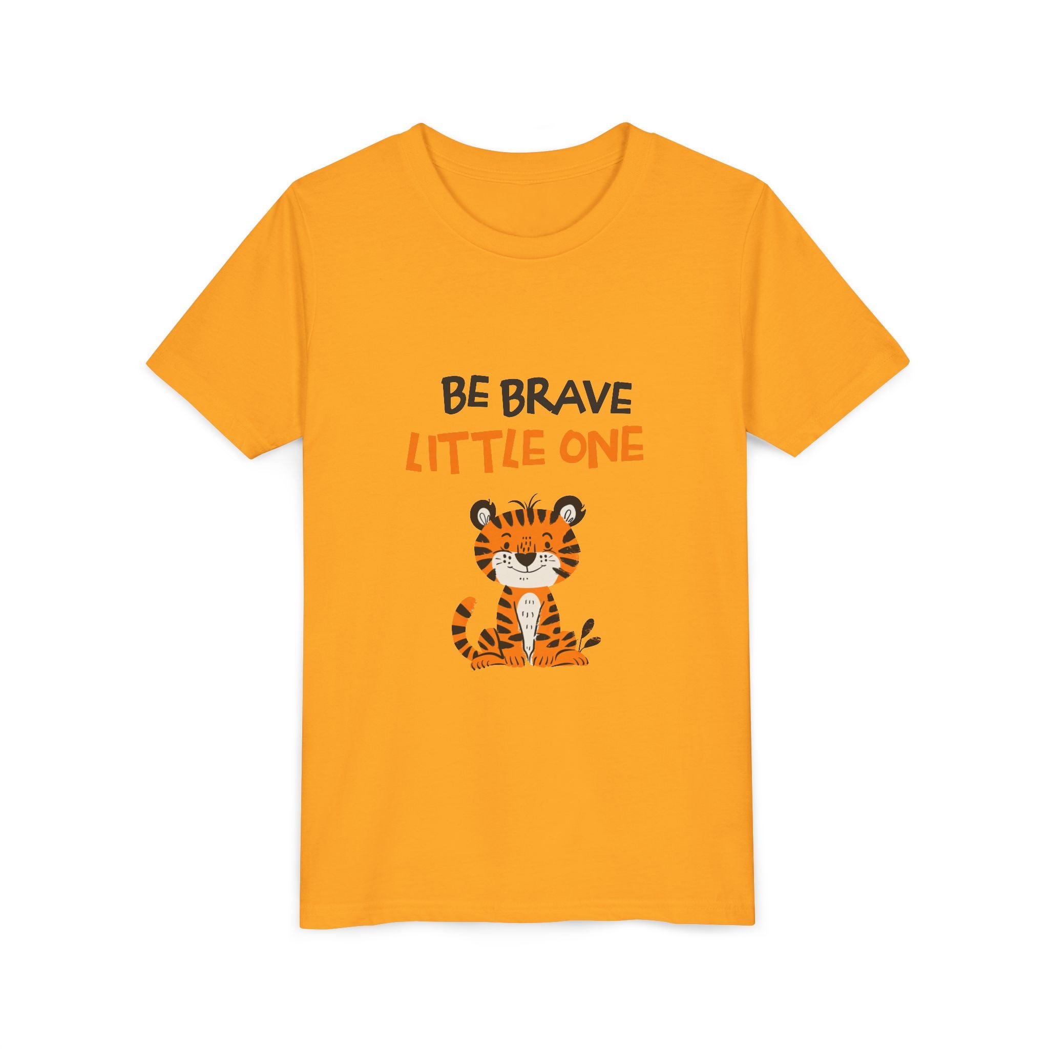 Be Brave Little One | Kids Motivational Graphic Cute Tiger T-Shirt