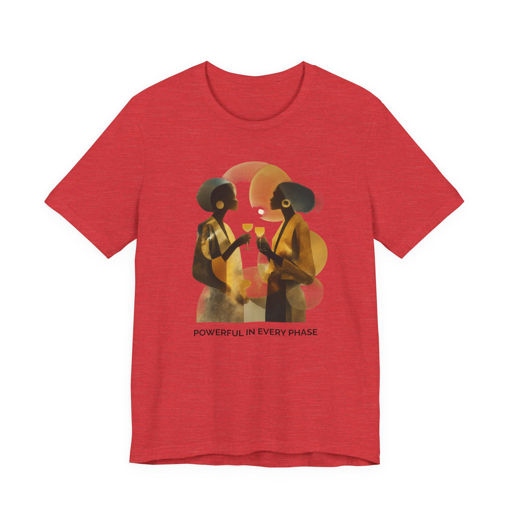 Powerful in Every Phase | Women's Motivational Graphic Vintage Women T-Shirt