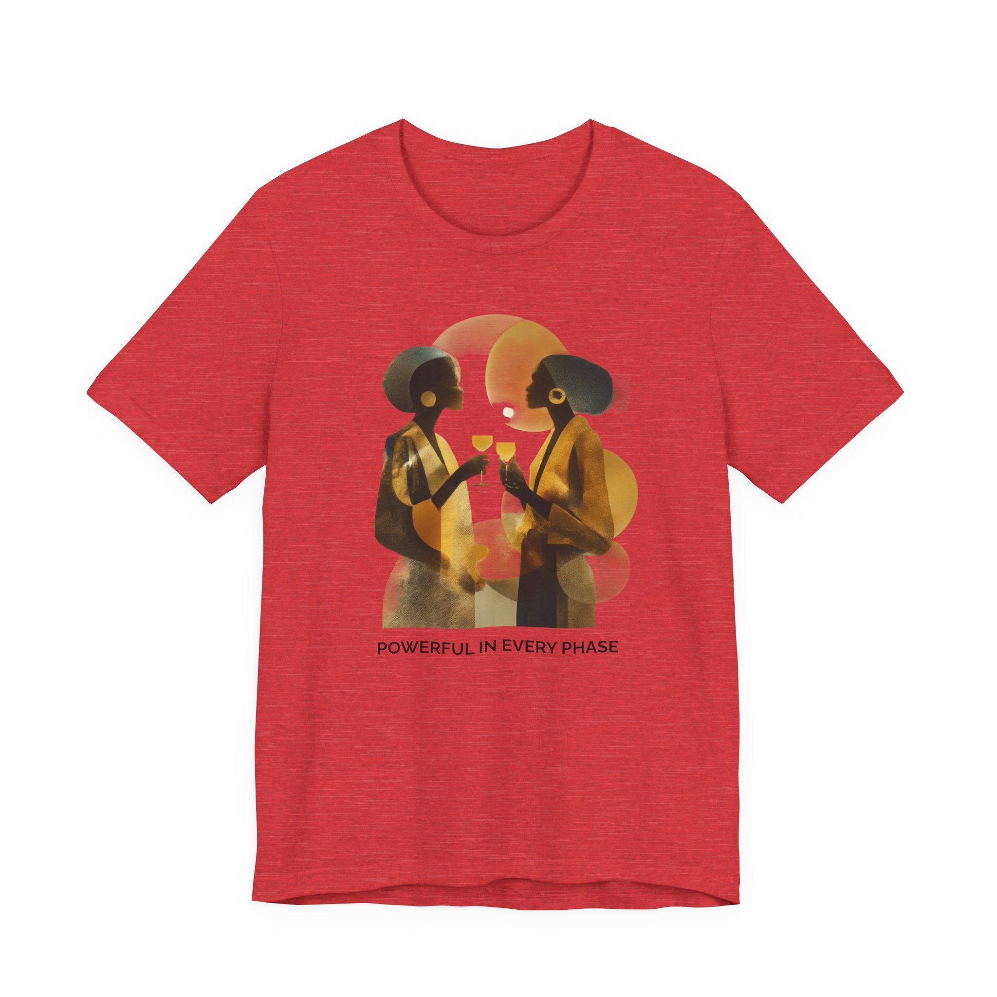 Powerful in Every Phase | Women's Motivational Graphic Vintage Women T-Shirt
