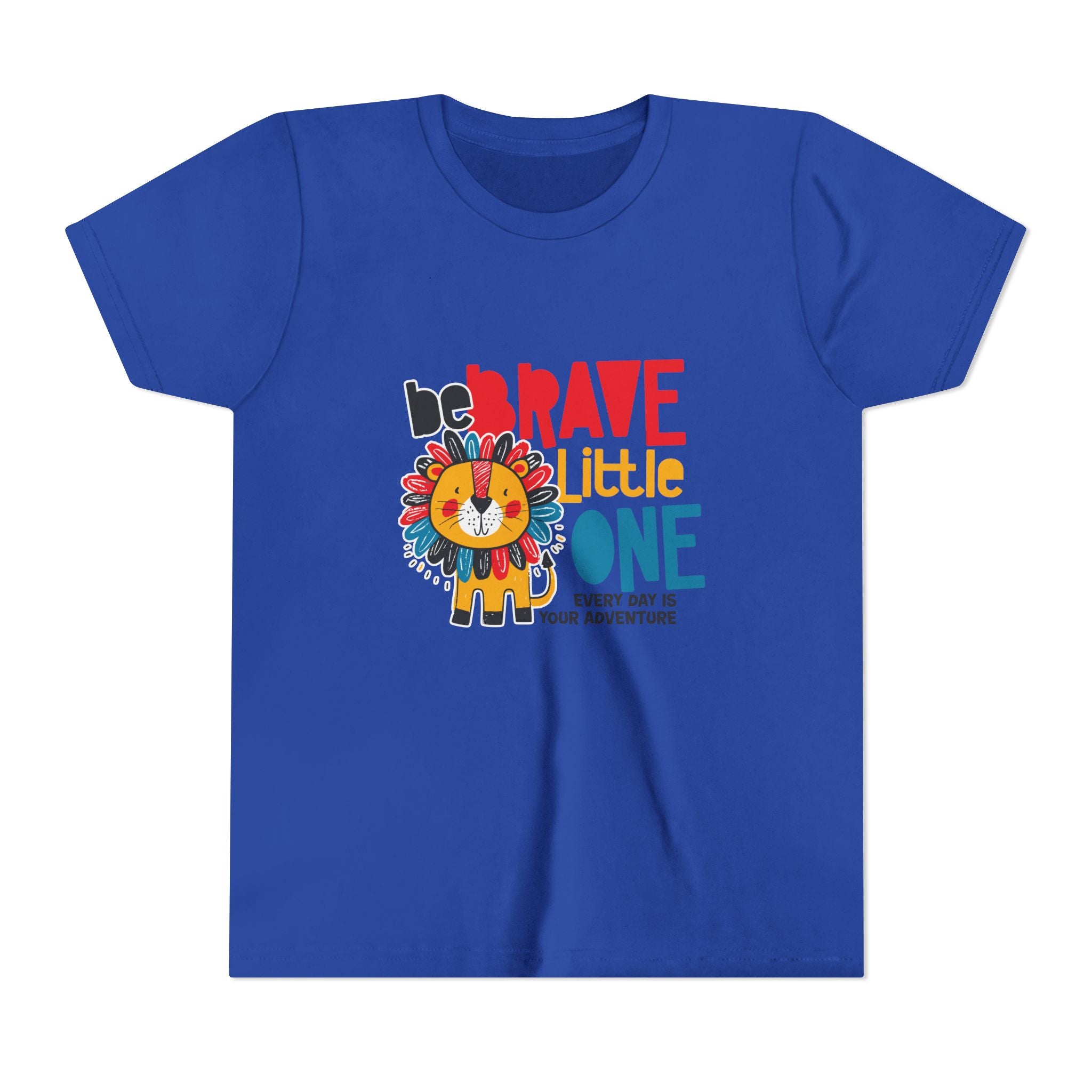 Be Brave Little One | Kids Motivational Graphic Cute Colourful Lion T-Shirt