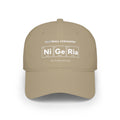 Tan baseball cap with "FOOTBALL CHEMISTRY" and "Ni Ge Ria" text.