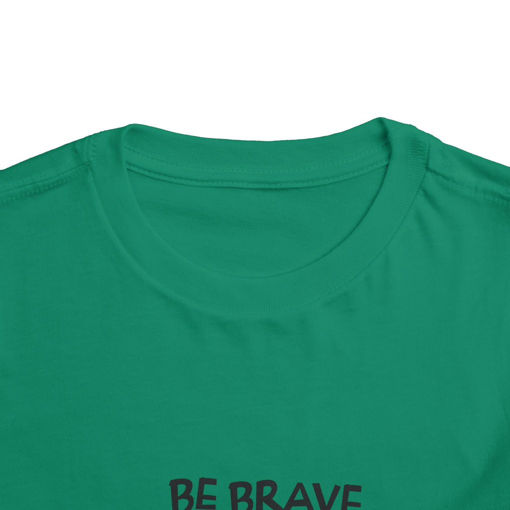 Be Brave Little One | Toddler Motivational Graphic Cute Tiger T-Shirt