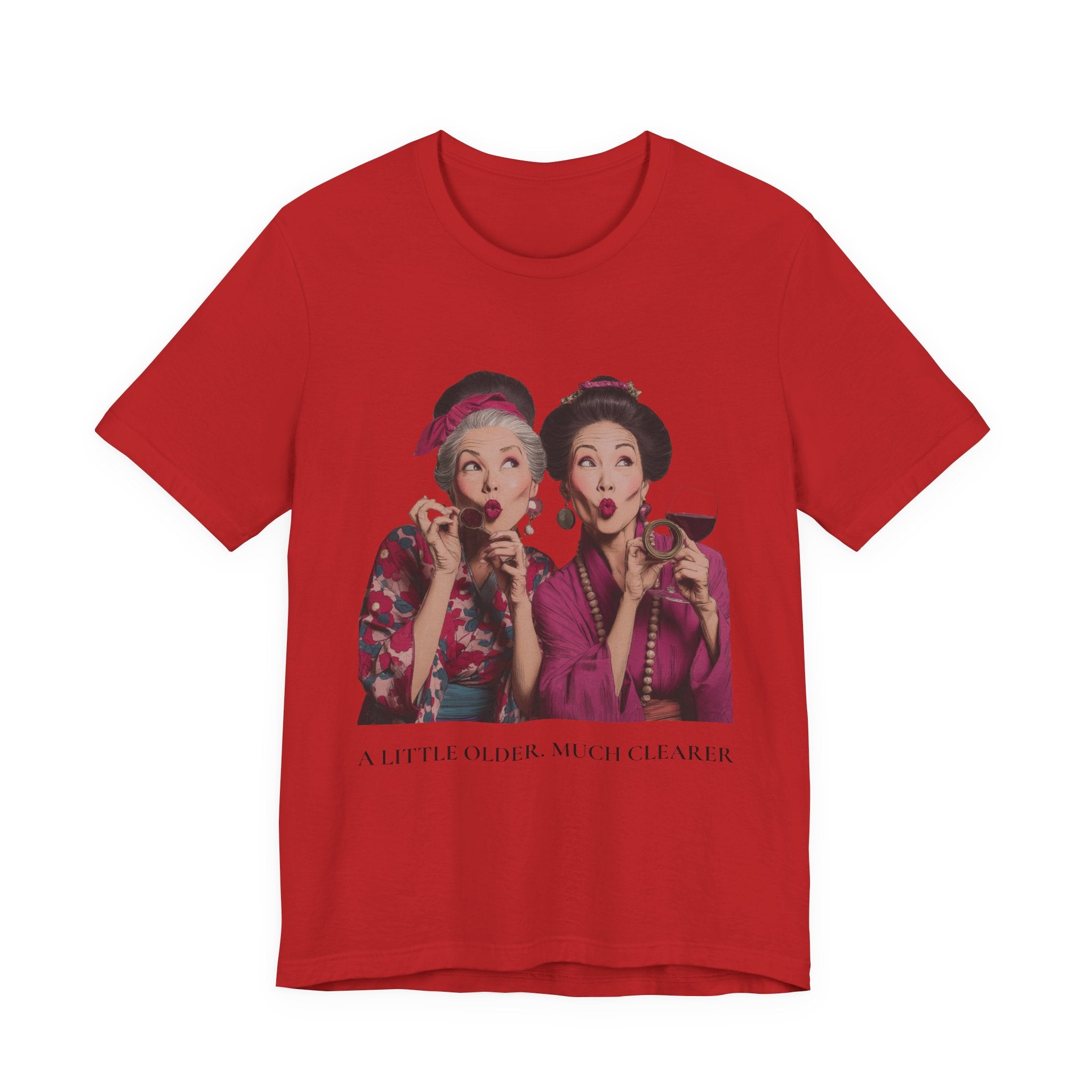 A Little Older Much Clearer | Women's Motivational Graphic Retro Woman Cocktail T-Shirt