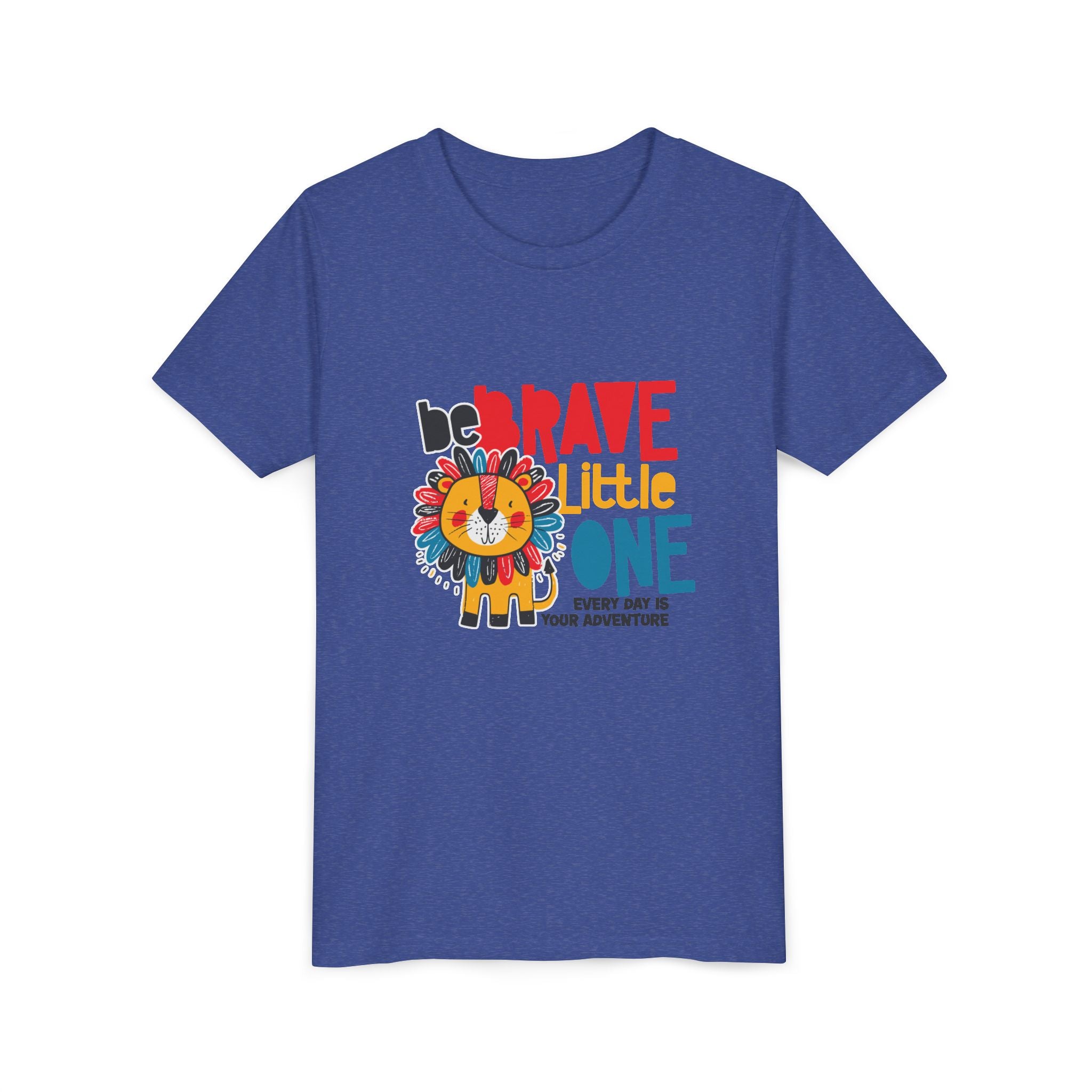 Be Brave Little One | Kids Motivational Graphic Cute Colourful Lion T-Shirt