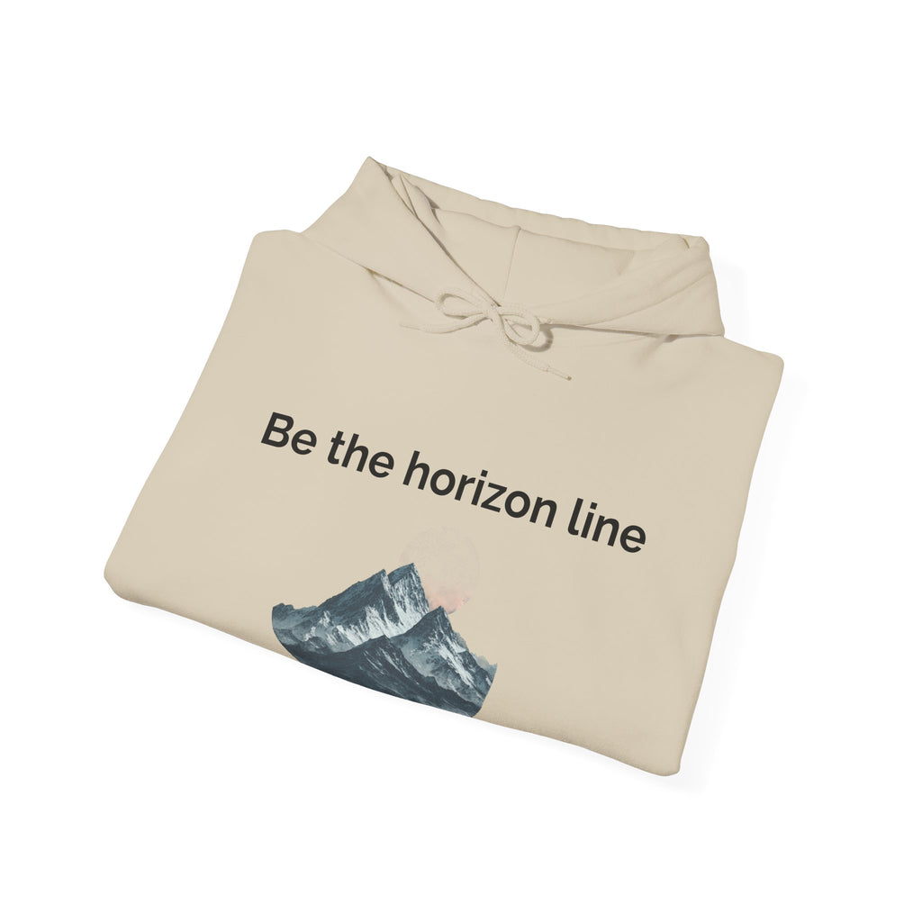 Be the horizon Line | Women's Motivational Graphic Mountain Wave Sunrise Hoodie