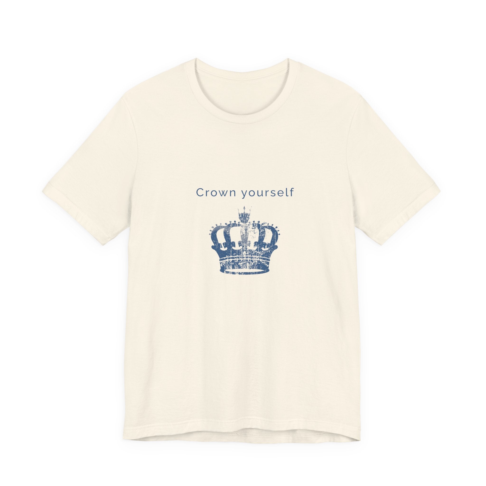 Crown Yourself | Women's Motivational Graphic Yellow Crown T-Shirt