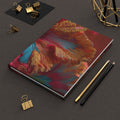 Vibrant flower Hardcover Journal - 3D Embroidery-Style Botanical Hardcover Journal motivational design