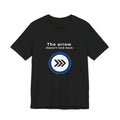 Arrow Circle Graphic Tee — Minimalist Directional Logo T-Shirt