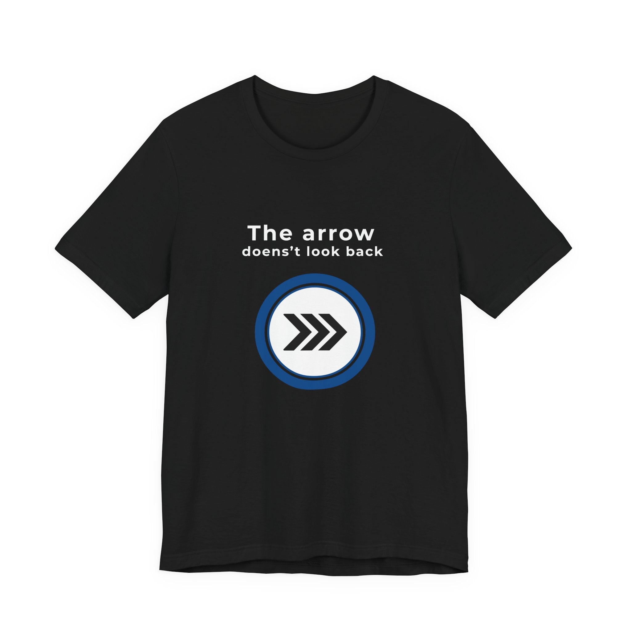 Arrow Circle Graphic Tee — Minimalist Directional Logo T-Shirt