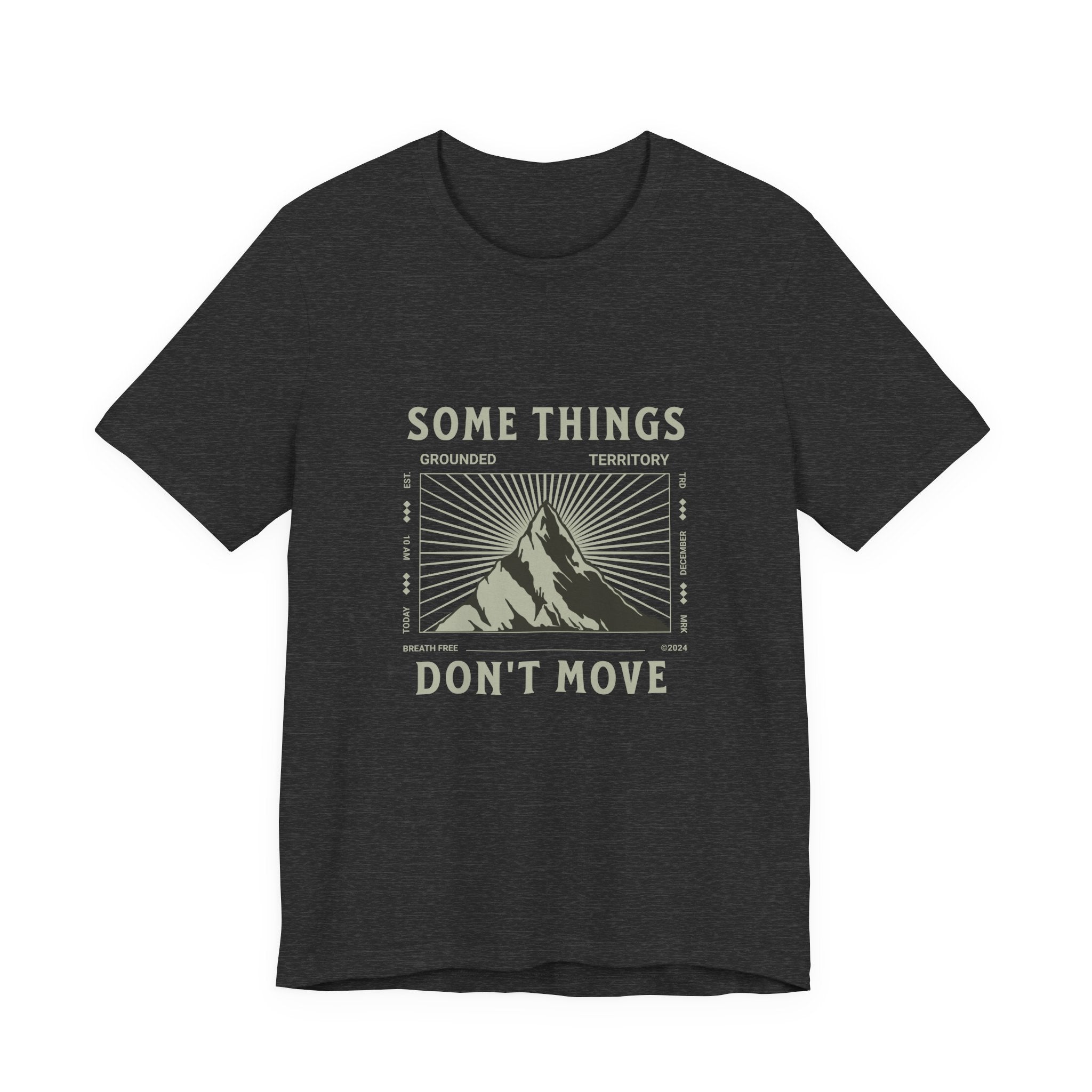 Some Things Don't Move | Men's Motivational Graphic Structured Stillness T-Shirt