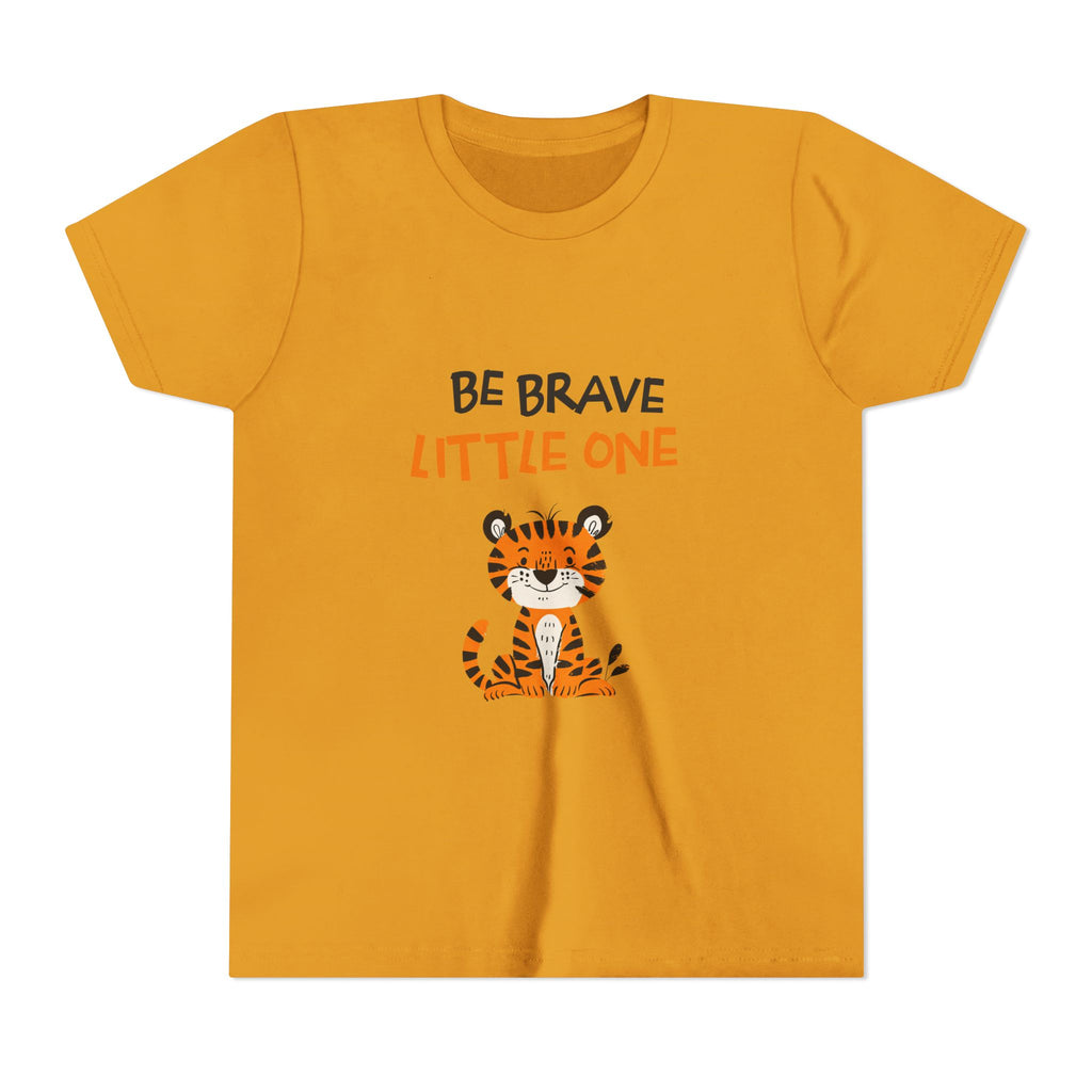 Be Brave Little One | Kids Motivational Graphic Cute Tiger T-Shirt