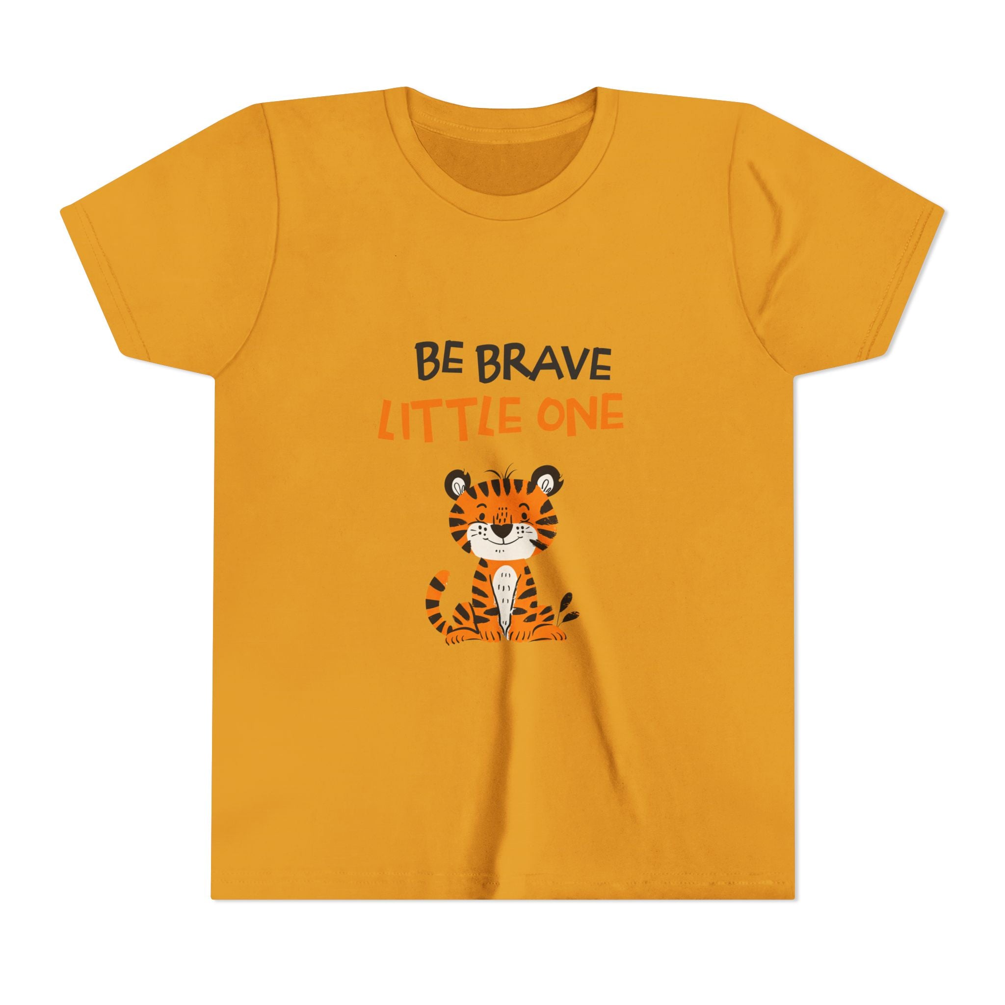 Be Brave Little One | Kids Motivational Graphic Cute Tiger T-Shirt