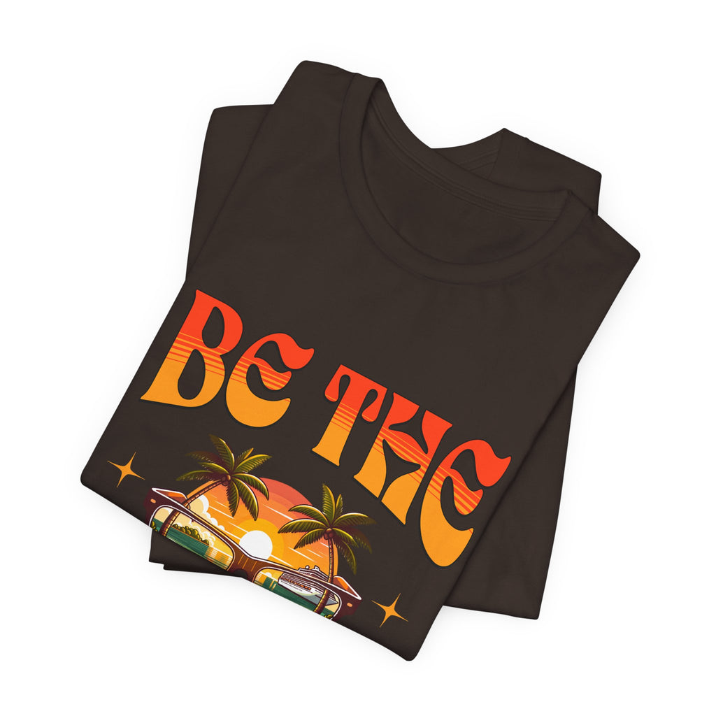 Be The Horizon Line | Women's Motivational Graphic Vintage Sunset Sunglasses T-Shirt