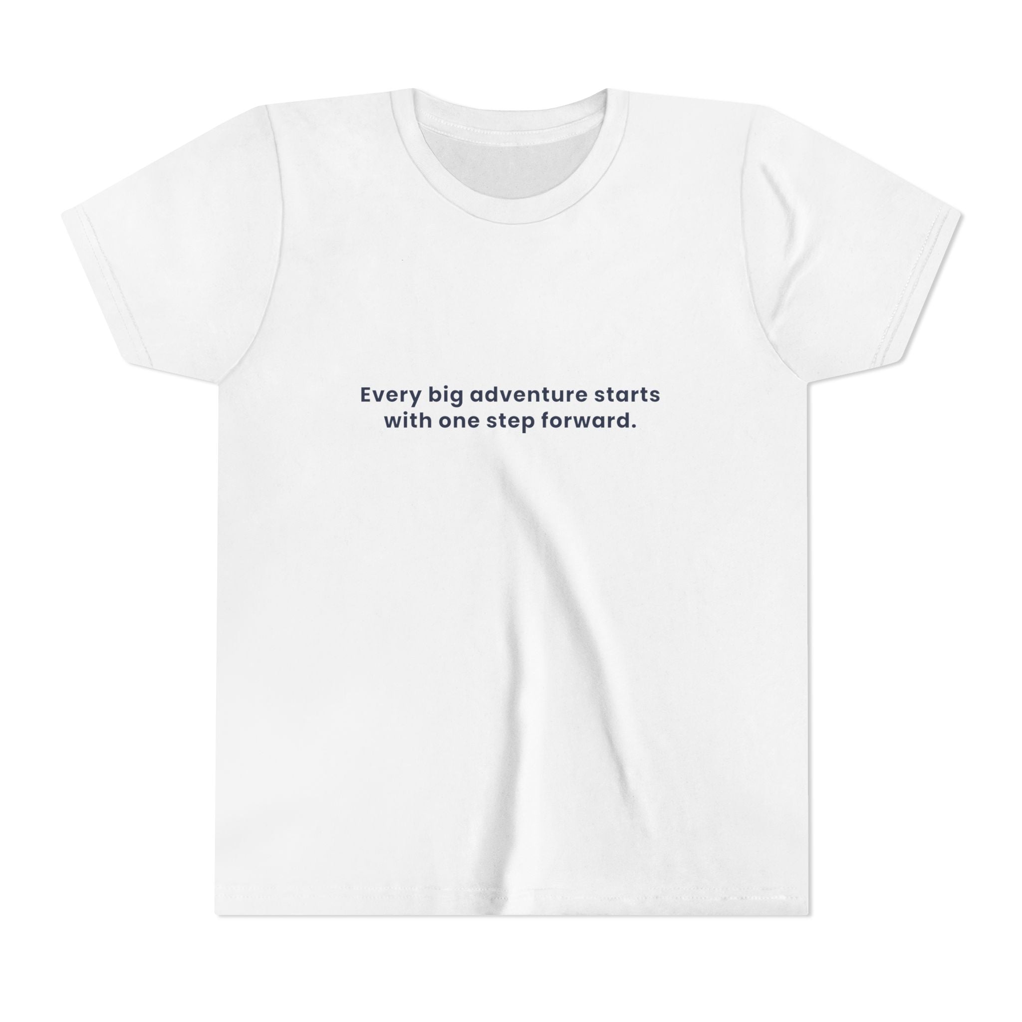Every big adventure starts with one step forward | Kids Motivational T-Shirt