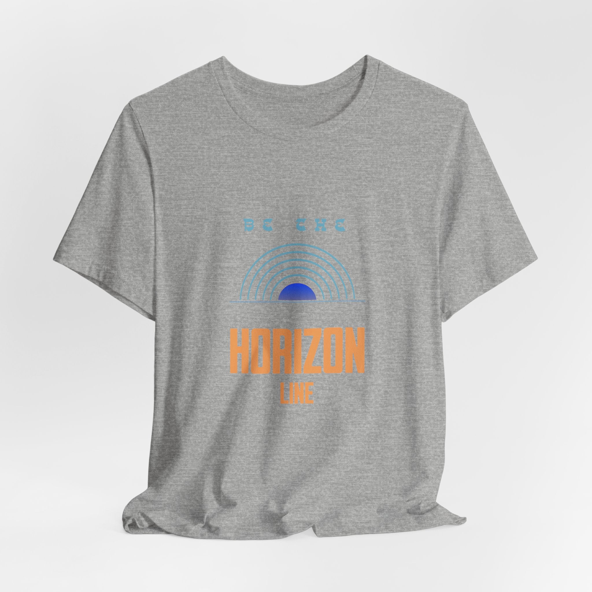 Be the horizon Line | Women's Motivational Graphic Minimalistic Retro Sunrise T-Shirt