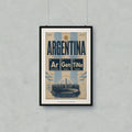 Argentina Football Chemistry poster with elemental symbols and Argentinian cities.