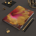 Hibiscus Flower Hardcover Journal | 3D Embroidery Style