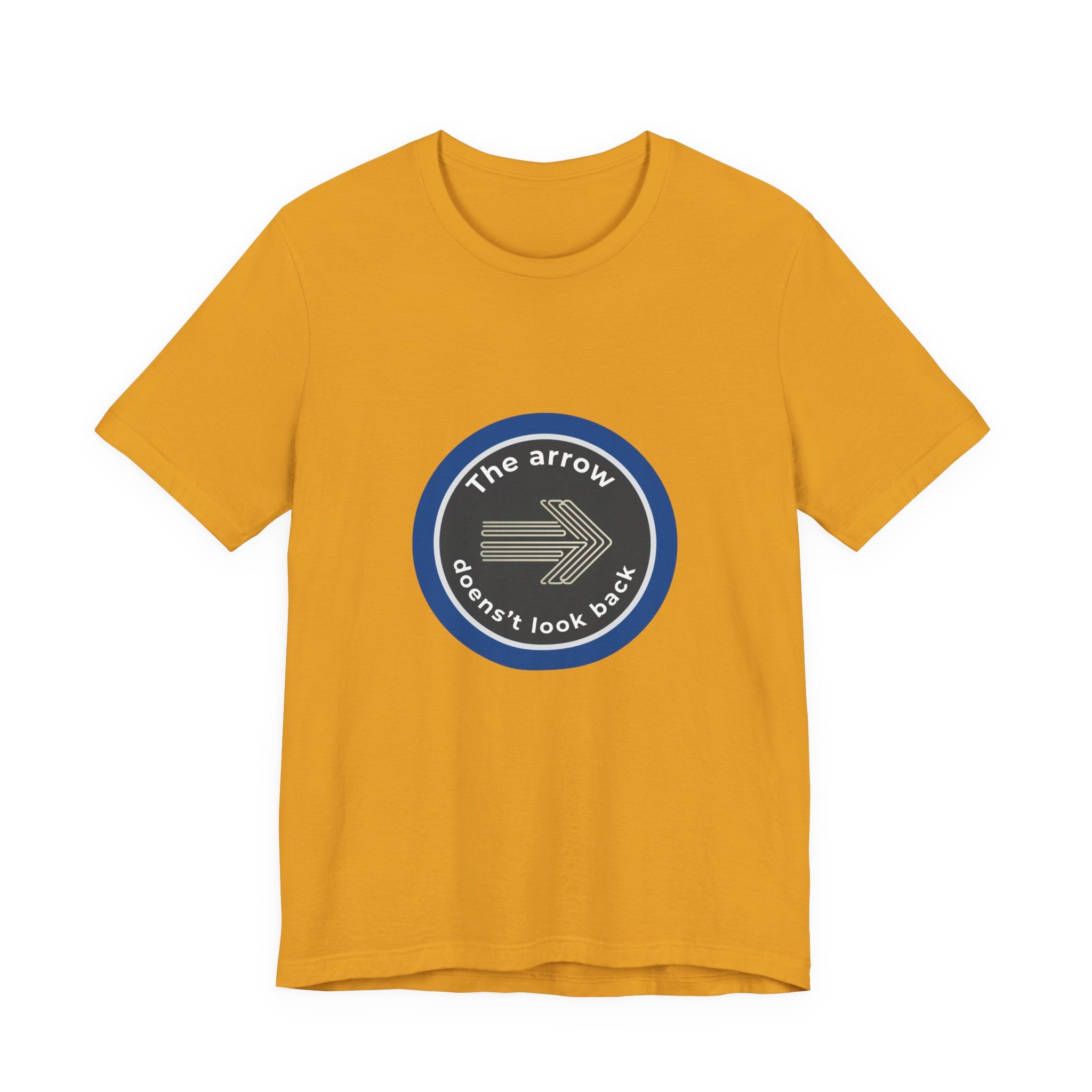The Arrow Doesn't Look Back | Men's Motivational Graphic Forward Pointing Arrow T-Shirt