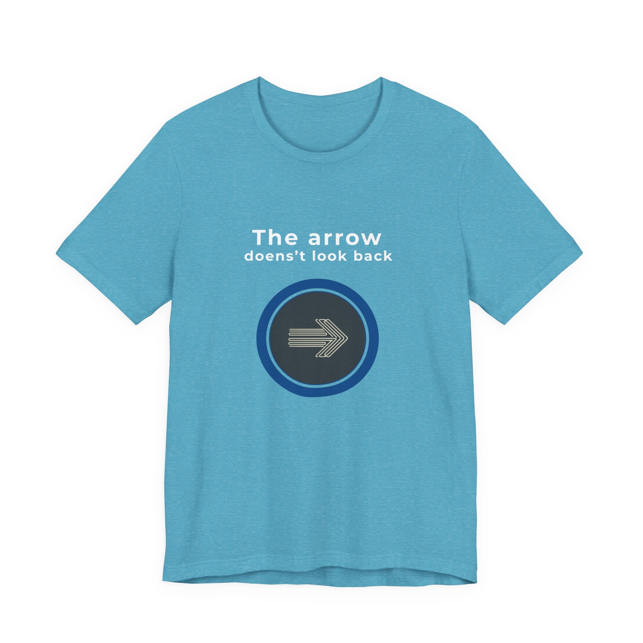 The Arrow Doesn't Look Back | Men's Motivational Graphic Target Arrow T-Shirt