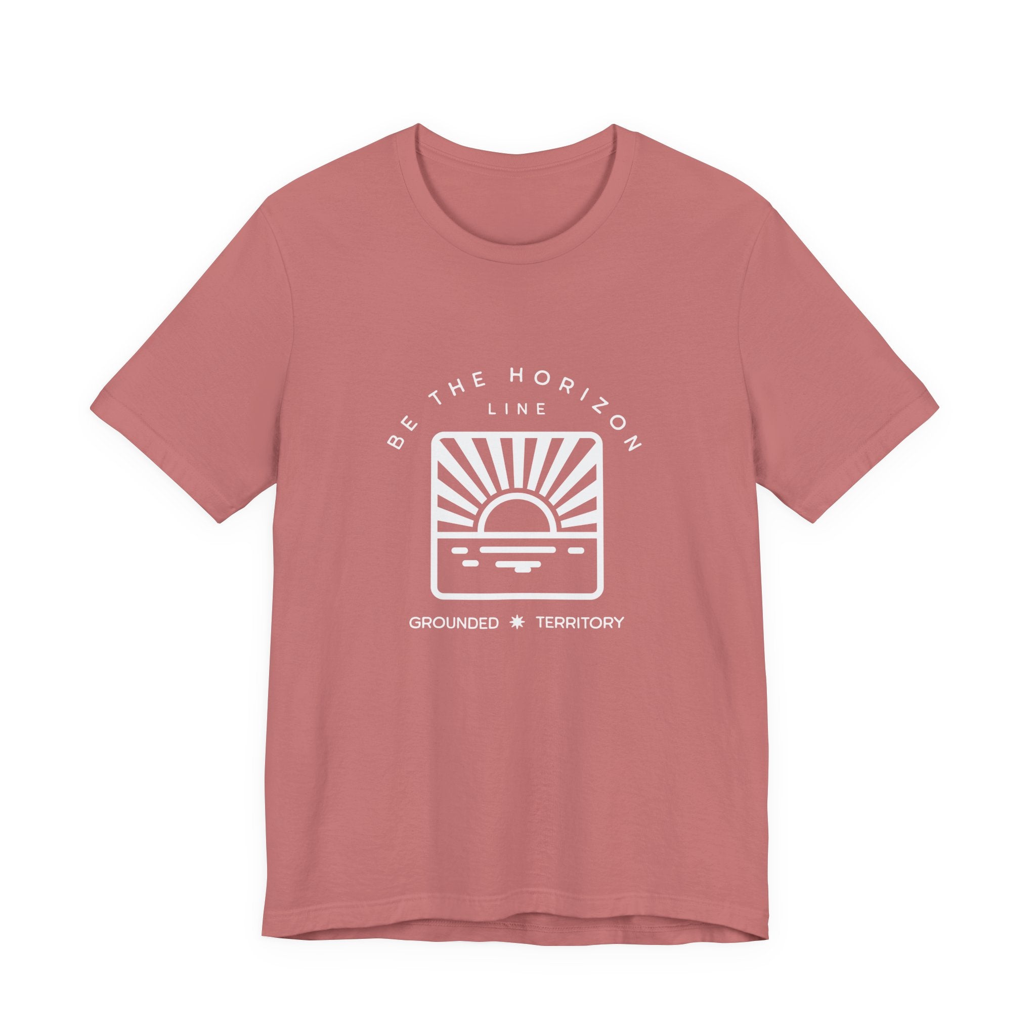 Be the horizon Line | Women's Motivational Graphic Batch Mountain Sunrise T-Shirt