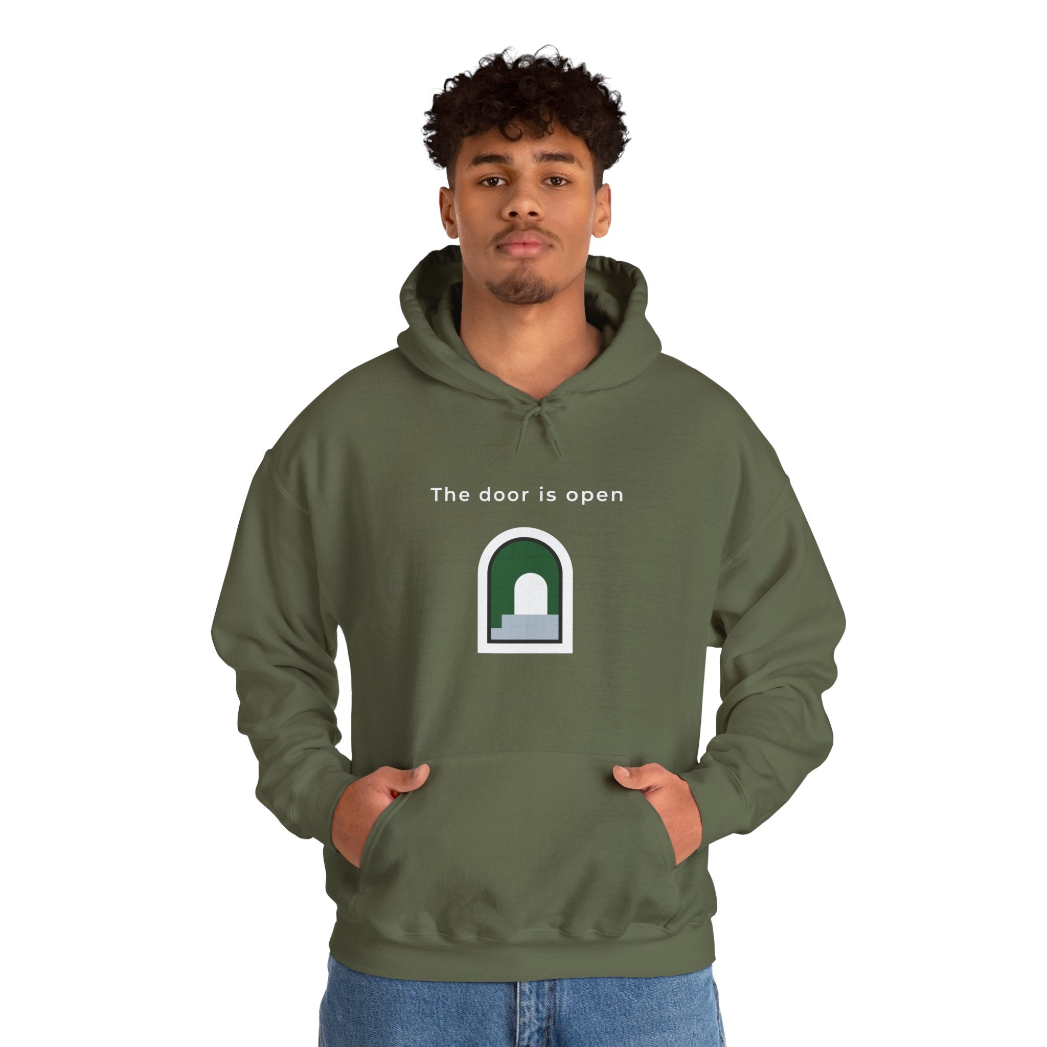 The Door Is Open | Men's Motivational Graphic Door Hoodie