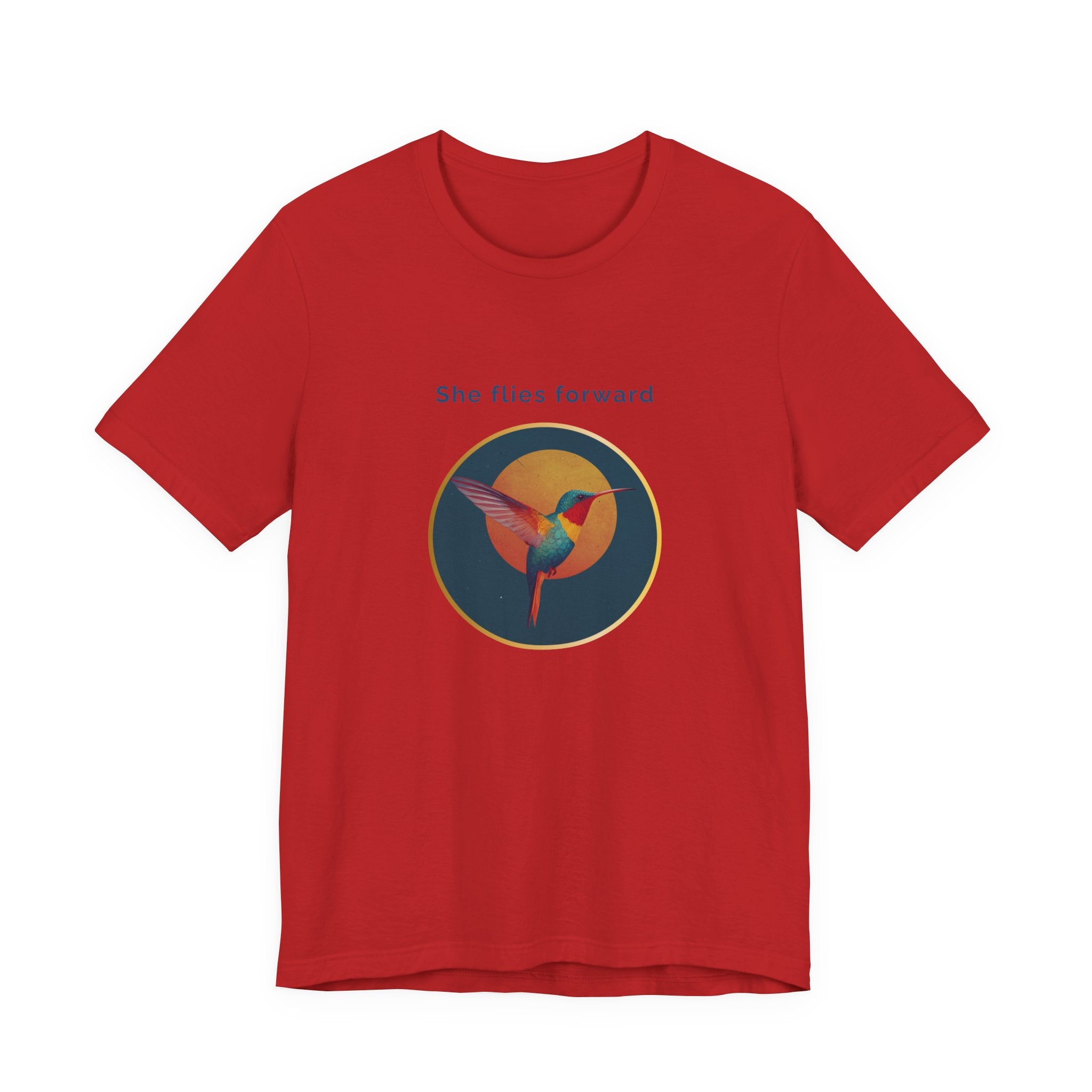 She Flies Forward | Women's Motivational Graphic Solar Flight T-Shirt
