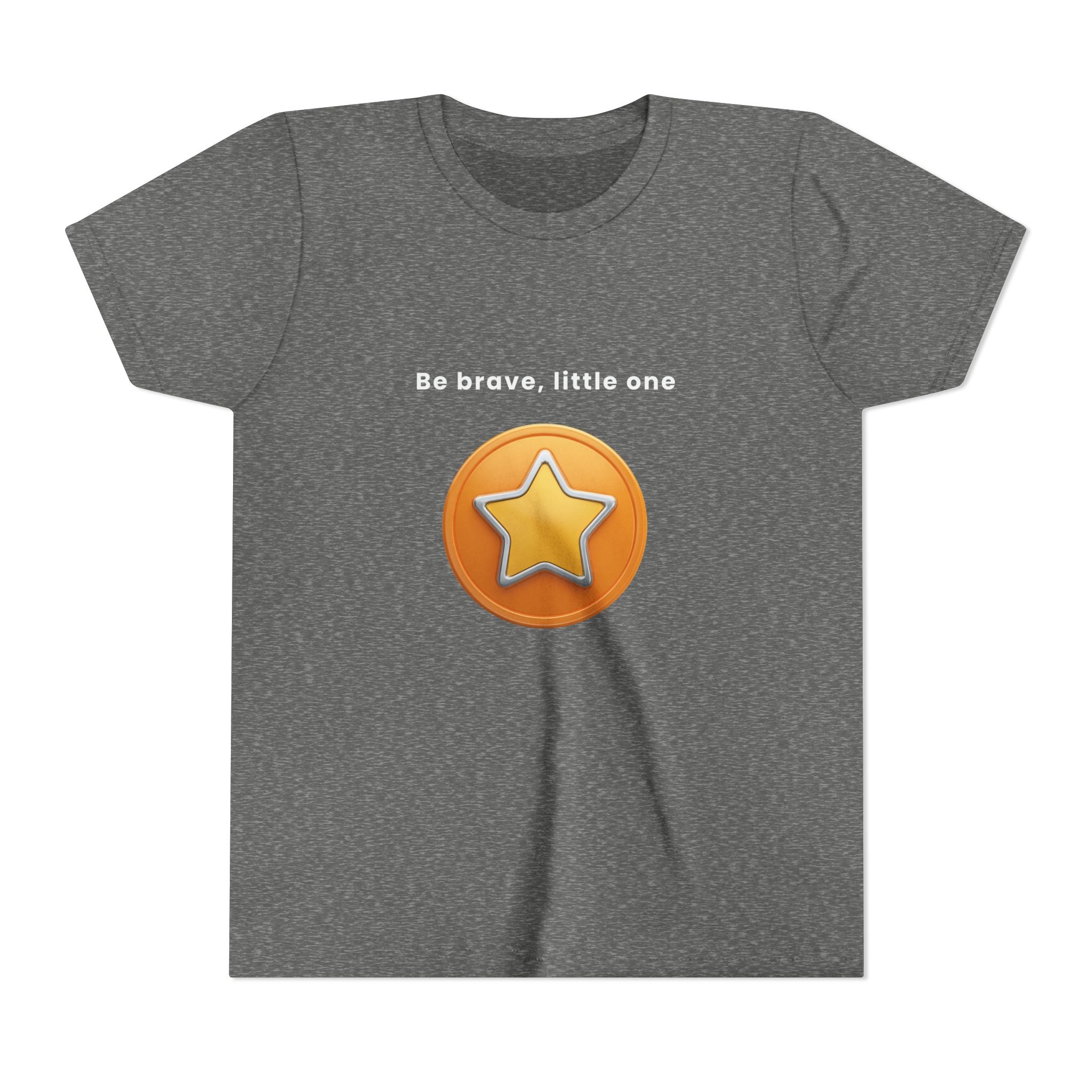 Be Brave Little One | Kids Motivational Graphic Golden Star Badge T-Shirt