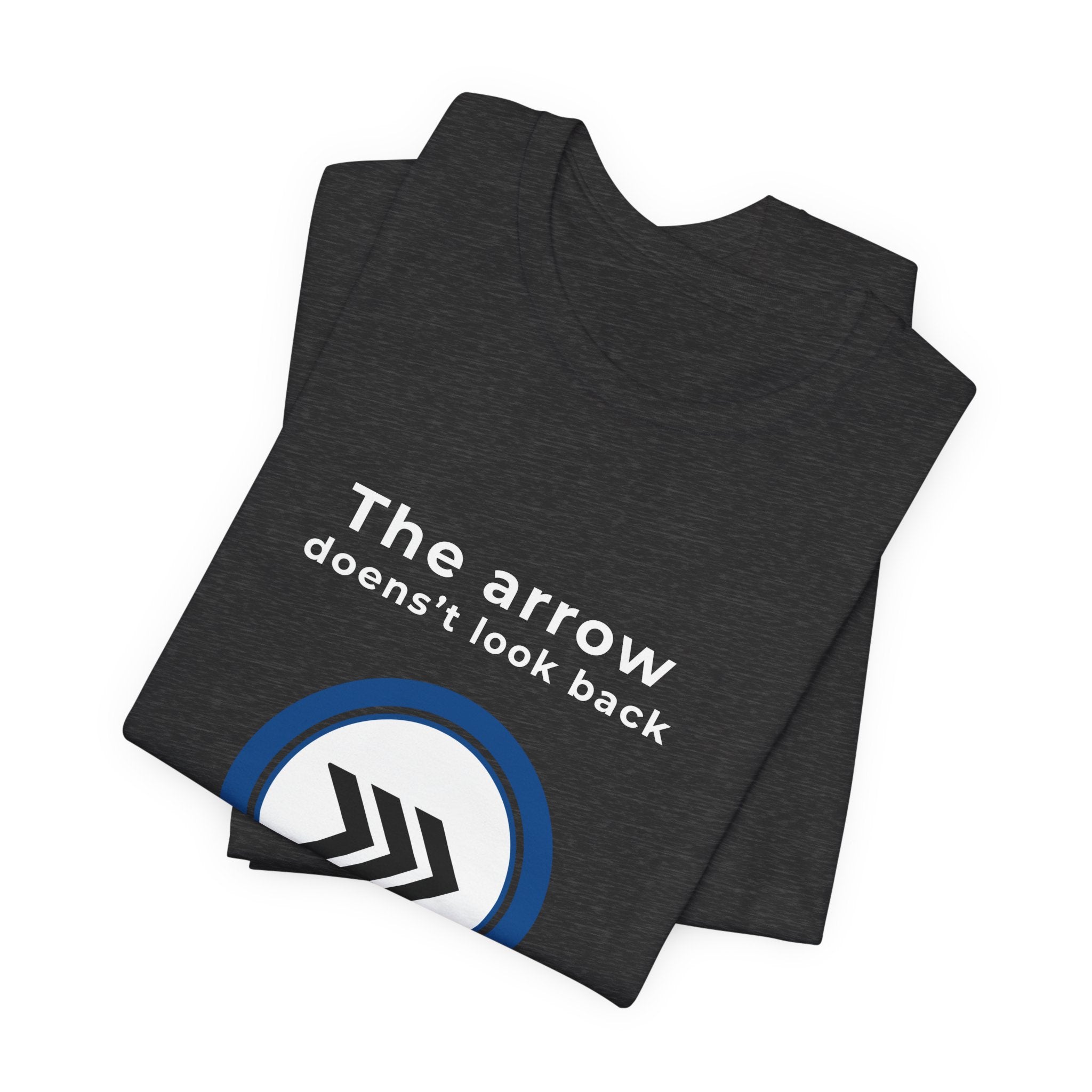 Arrow Circle Graphic Tee — Minimalist Directional Logo T-Shirt