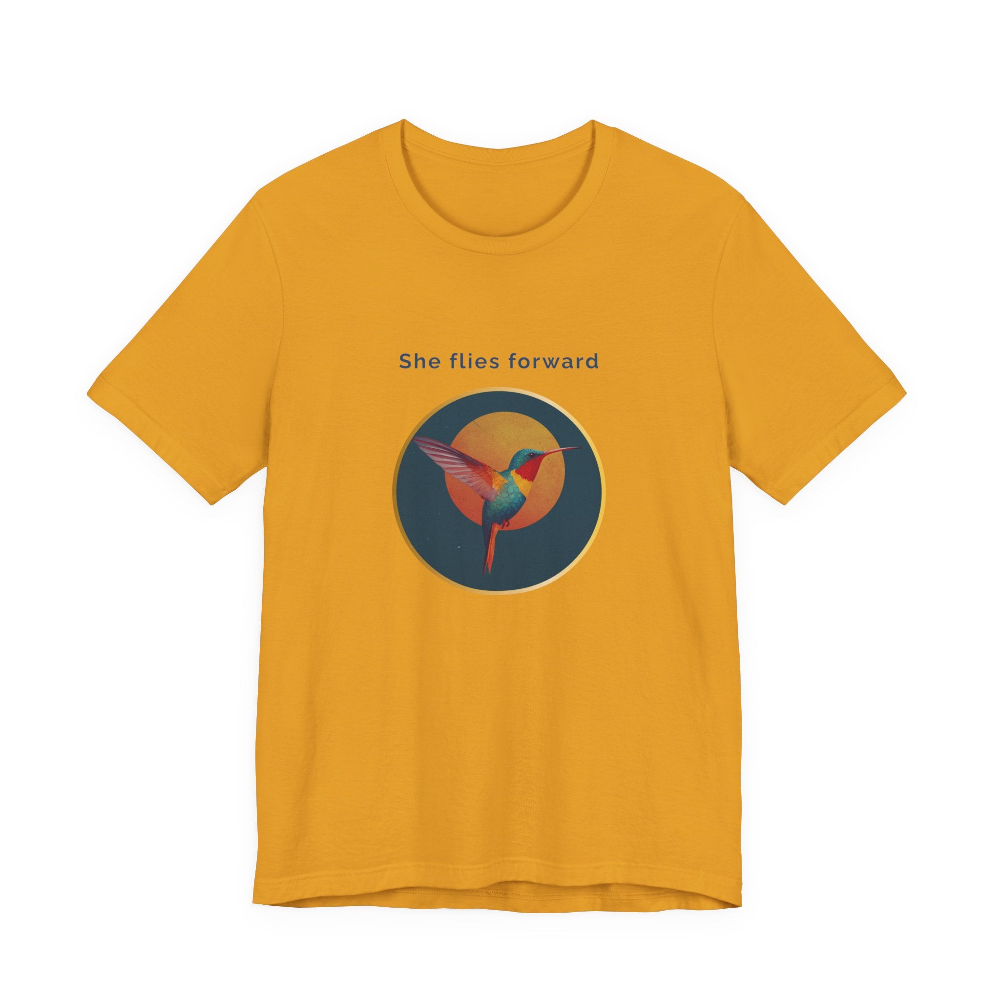 She Flies Forward | Women's Motivational Graphic Solar Flight T-Shirt