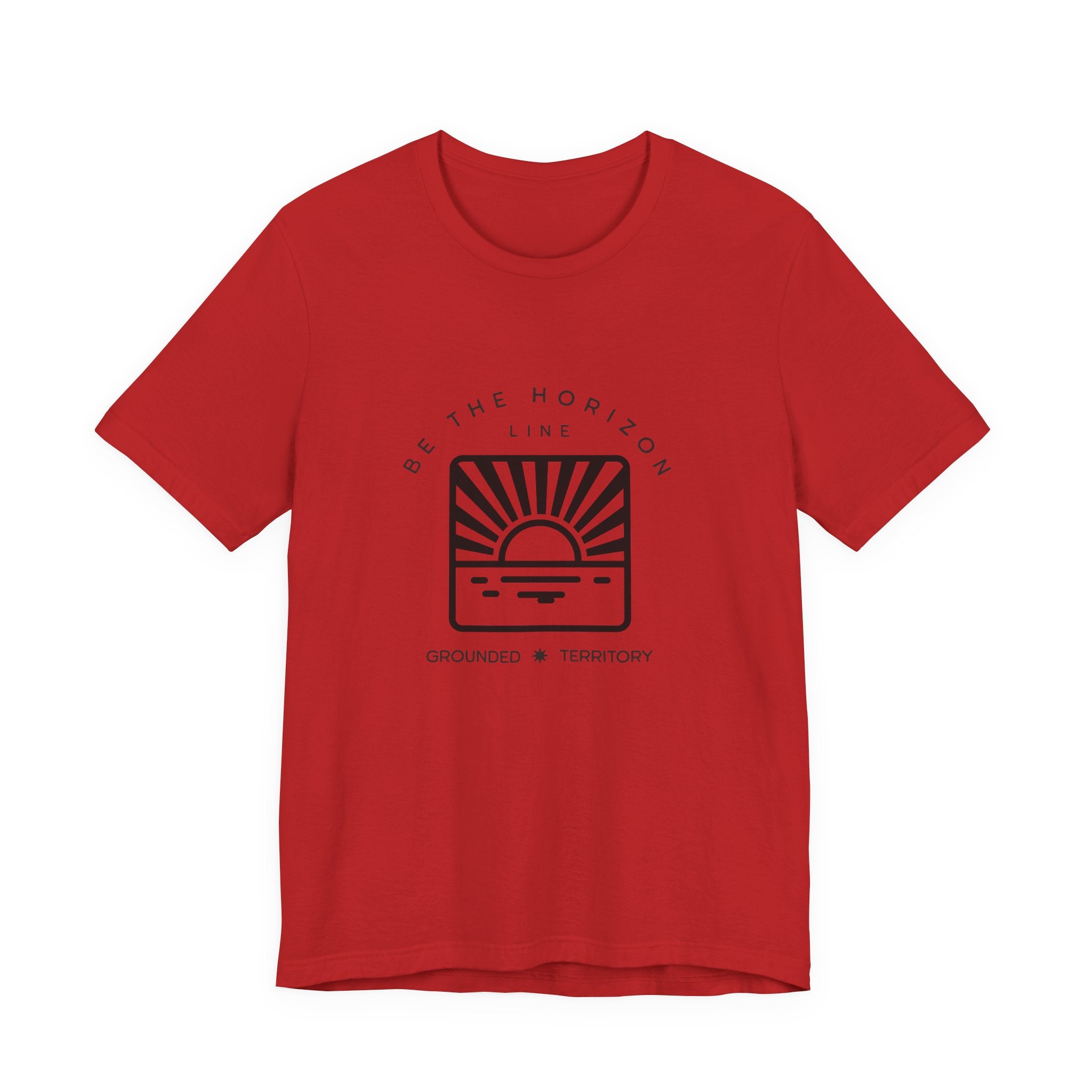 Be the horizon Line | Women's Motivational Graphic Batch Mountain Sunrise T-Shirt